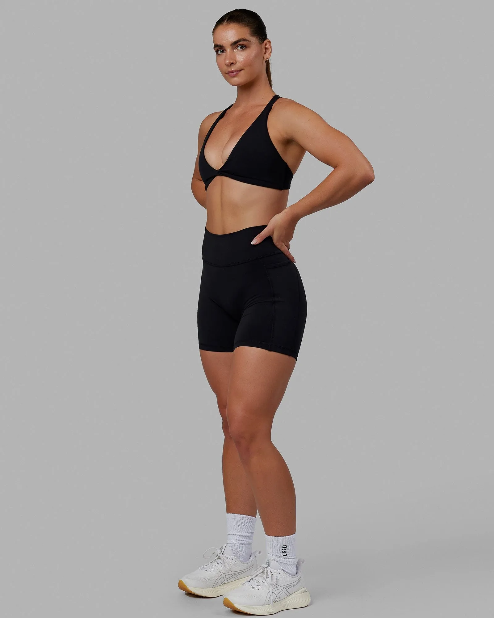 Agile Sports Bra - Black sold by LSKD product image thumbnail 4