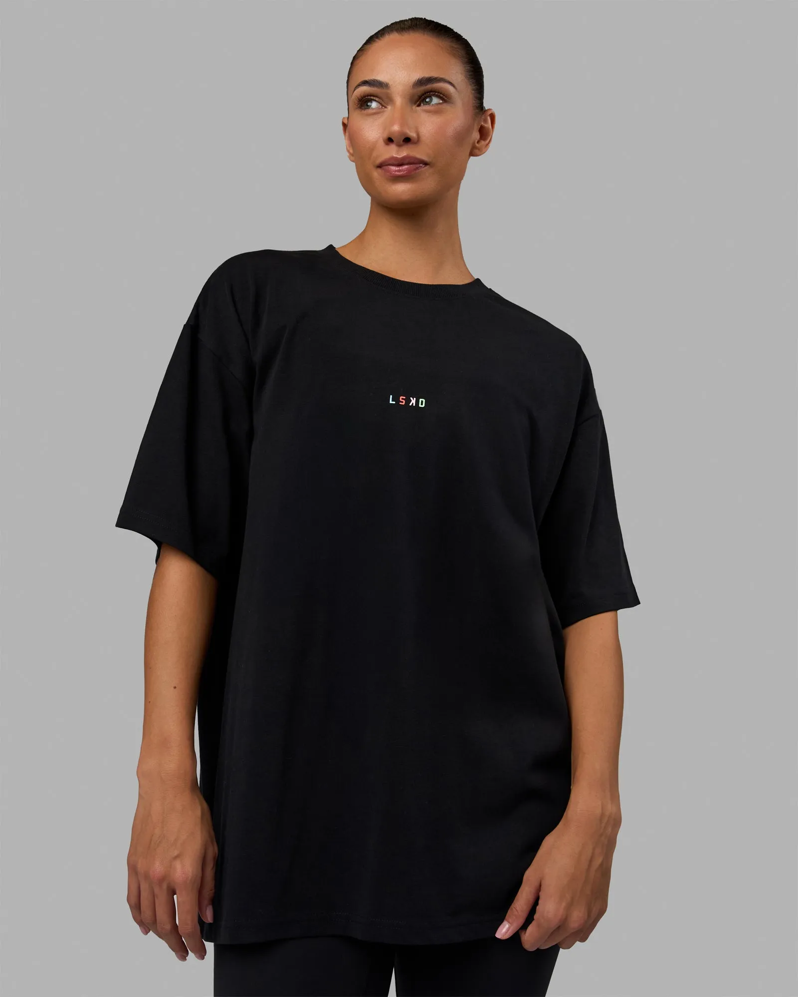 Unisex Iconic Heavyweight Tee Oversize - Pride-Black sold by LSKD product image thumbnail 3