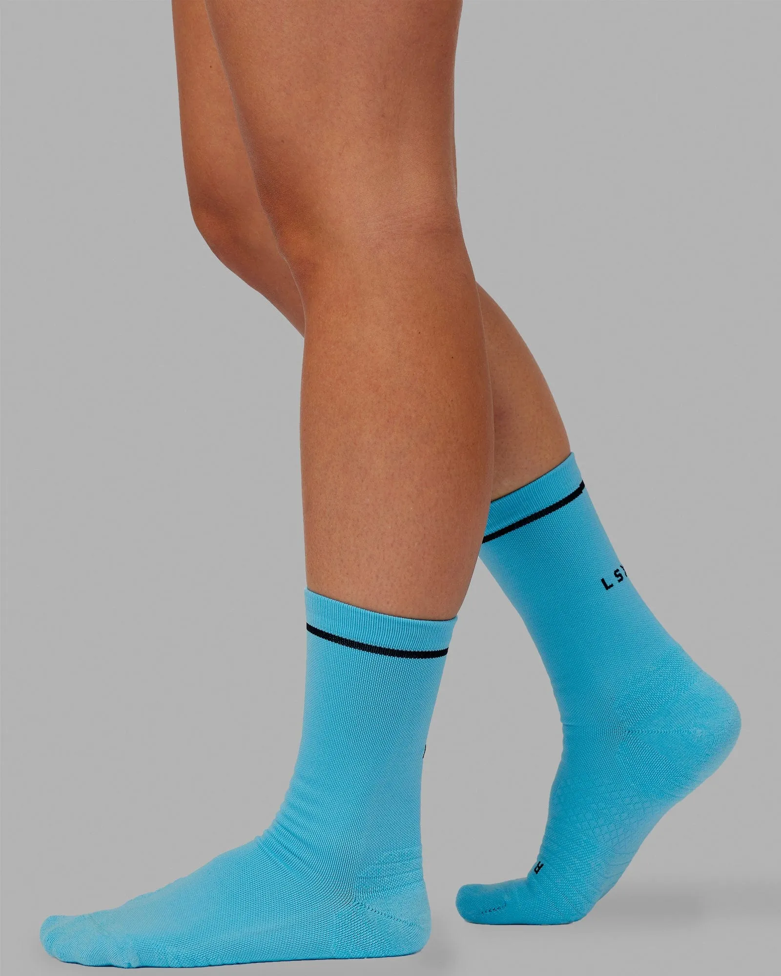 Fast Performance Crew Socks - Neon Blue-Black sold by LSKD