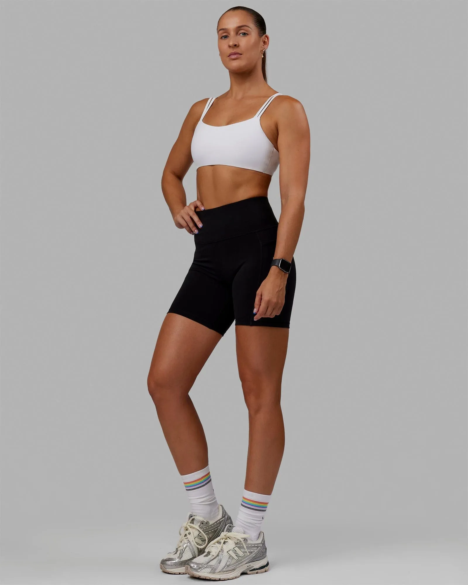 Rep Mid Short Tights - Black-Kaleidoscope sold by LSKD product image thumbnail 3