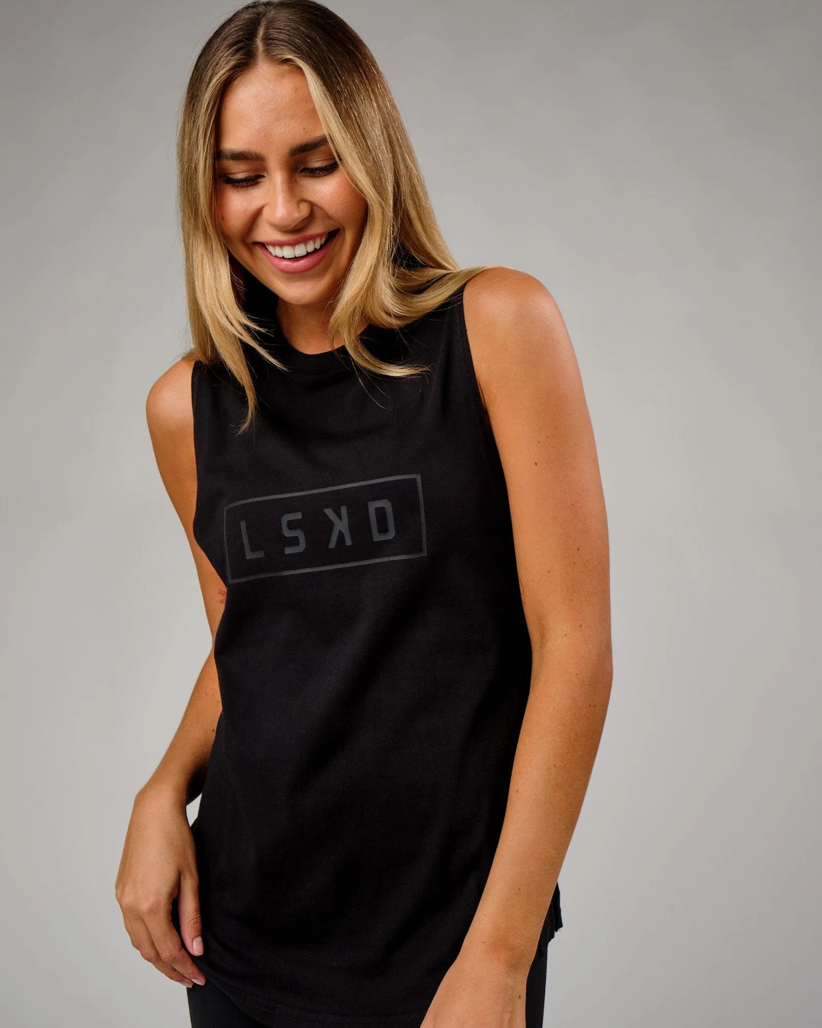 Luna Tank - Black-Black sold by LSKD