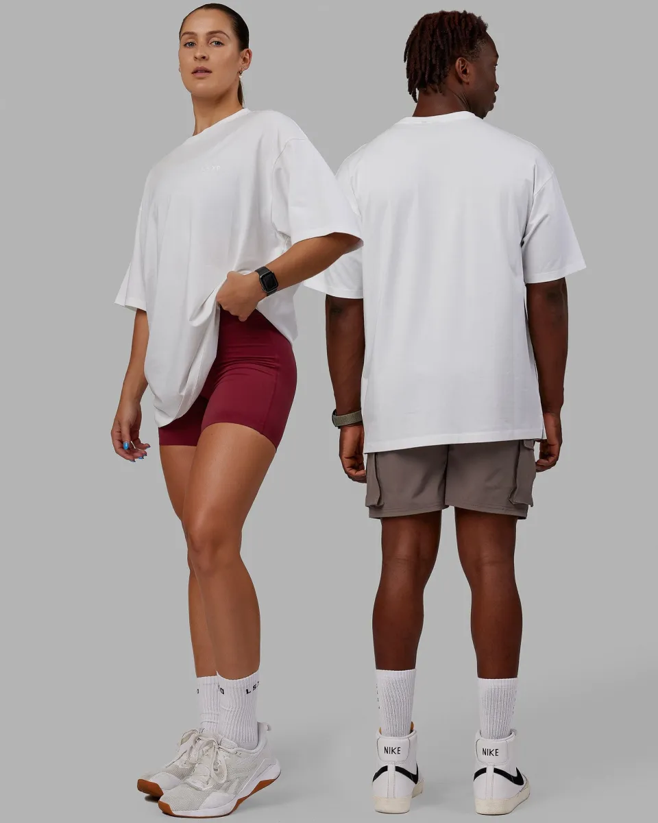 Unisex PimaFLX Tee Oversize - White sold by LSKD