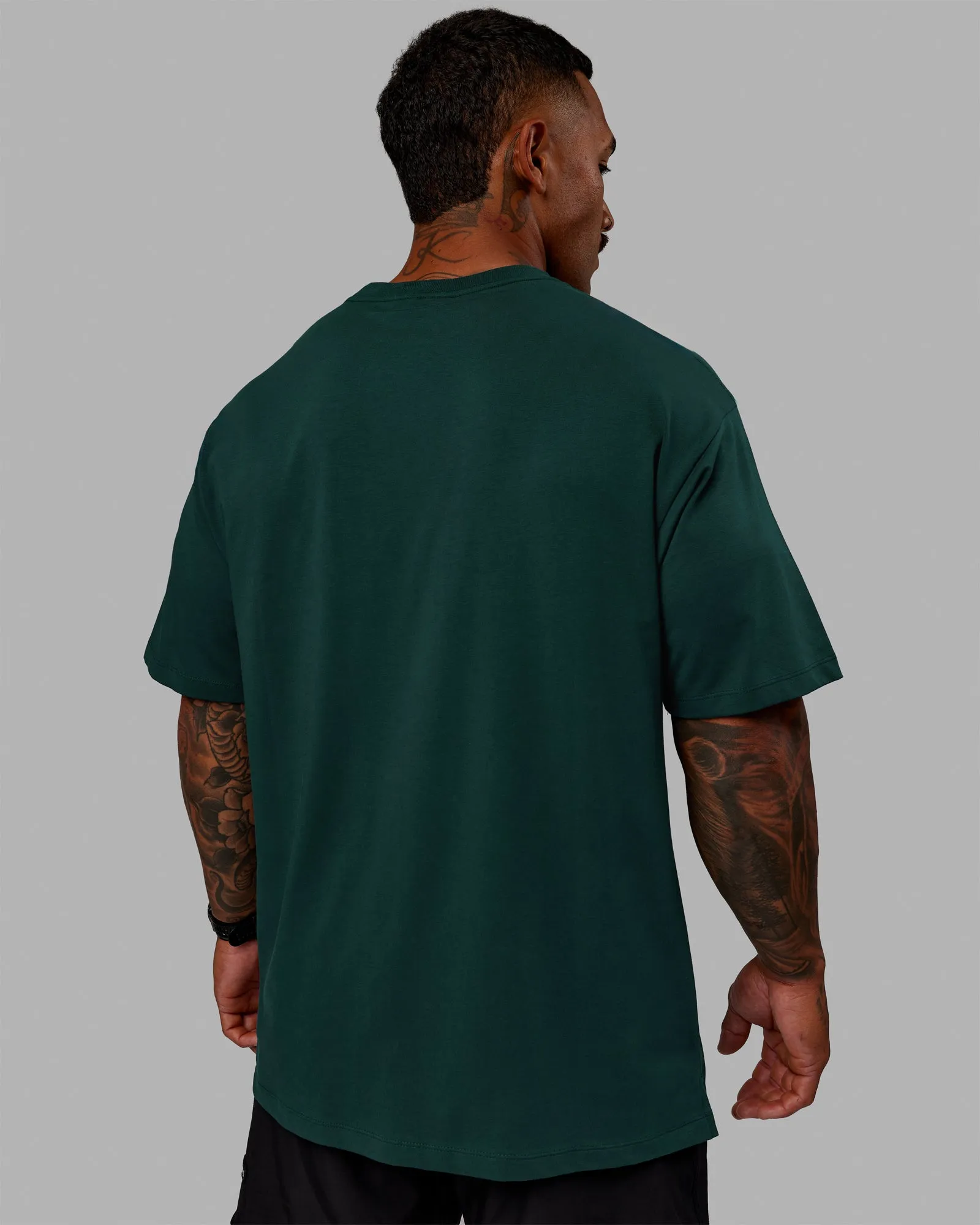 Unisex PimaFLX Tee Oversize - Dark Moss sold by LSKD product image thumbnail 4