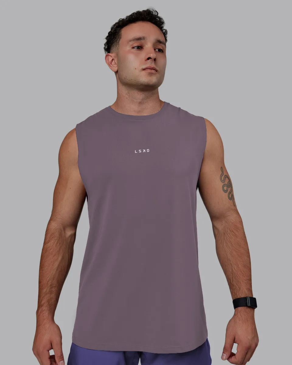 Base FLXCotton Tank - Purple Sage sold by LSKD