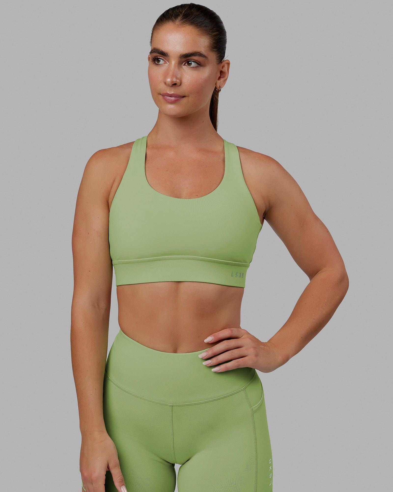 MVP 2.0 Sports Bra - Green Fig sold by LSKD product image thumbnail 2
