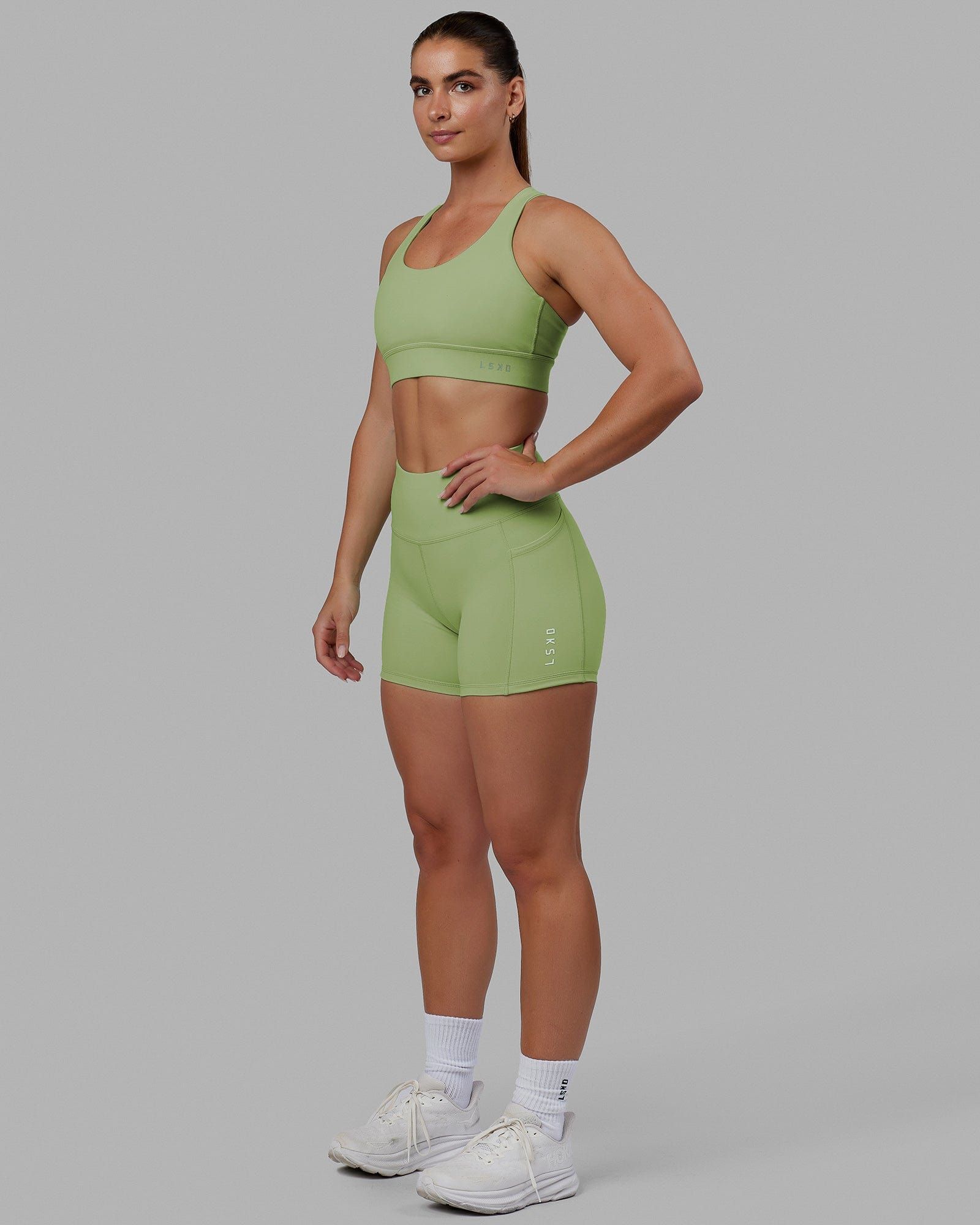 MVP 2.0 Sports Bra - Green Fig sold by LSKD product image thumbnail 4
