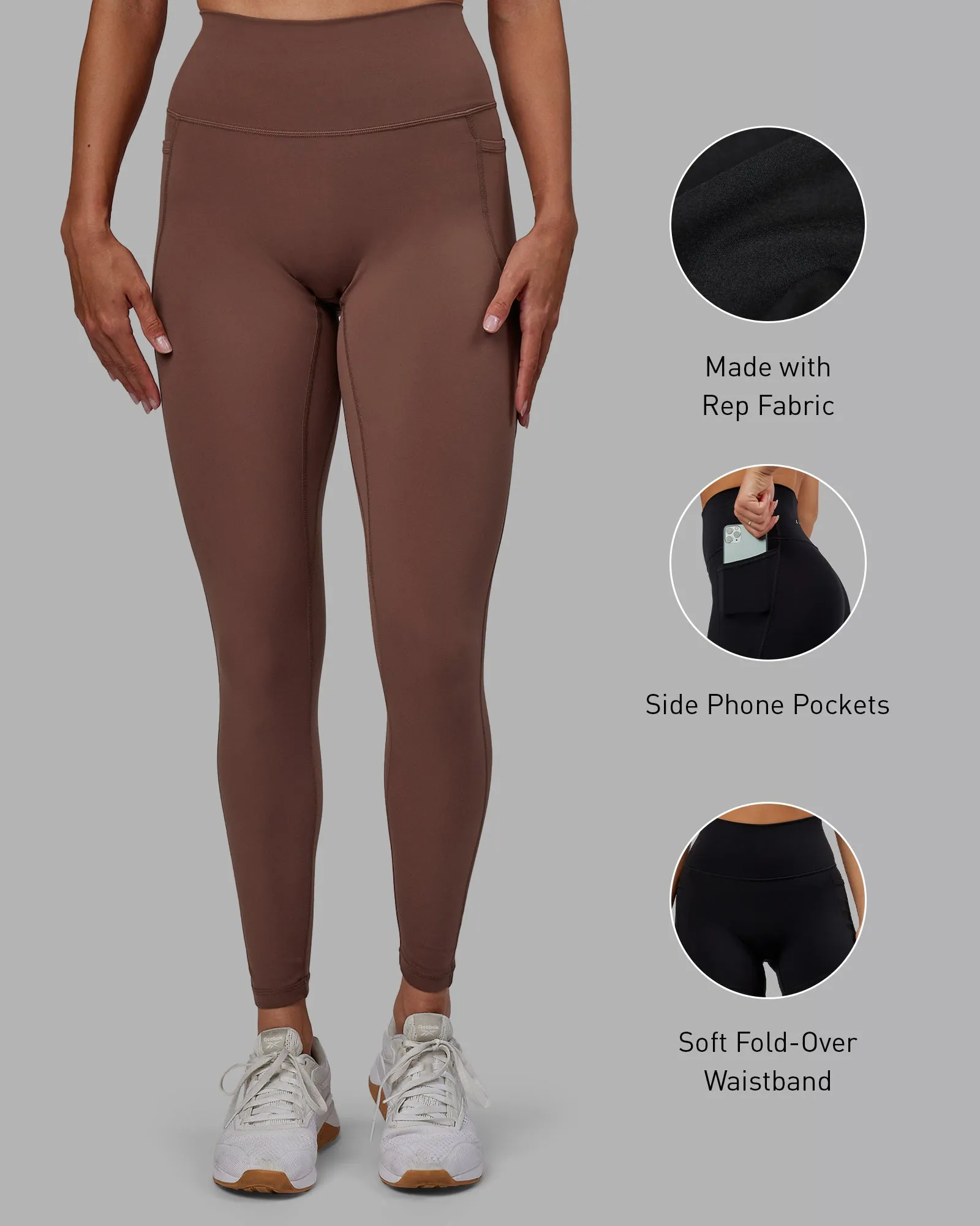 Fusion Full Length Tight with Pockets - Dull Rust sold by LSKD product image thumbnail 2