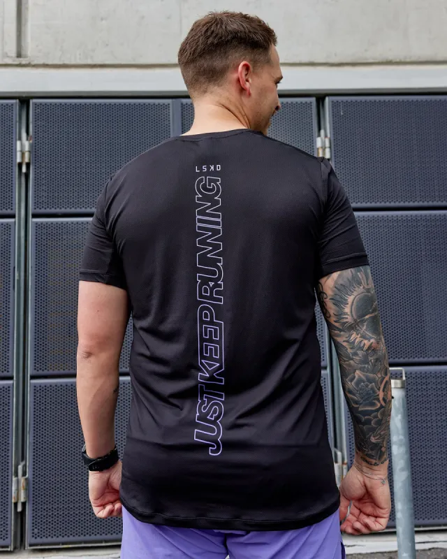 Pace Keep on Running Tee - Black-Dahlia Purple sold by LSKD