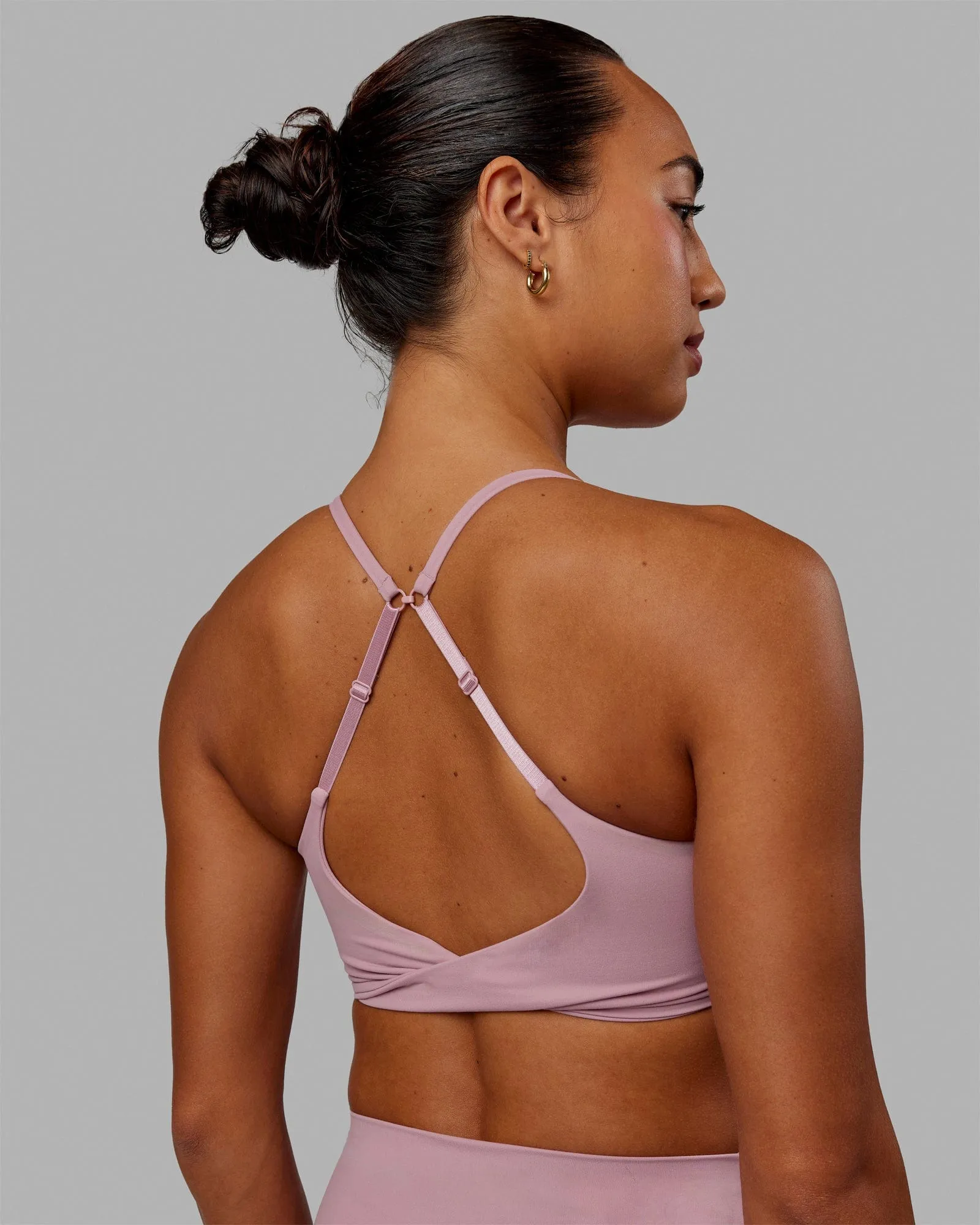 Twist Sports Bra - Cosmetic Pink sold by LSKD product image thumbnail 4