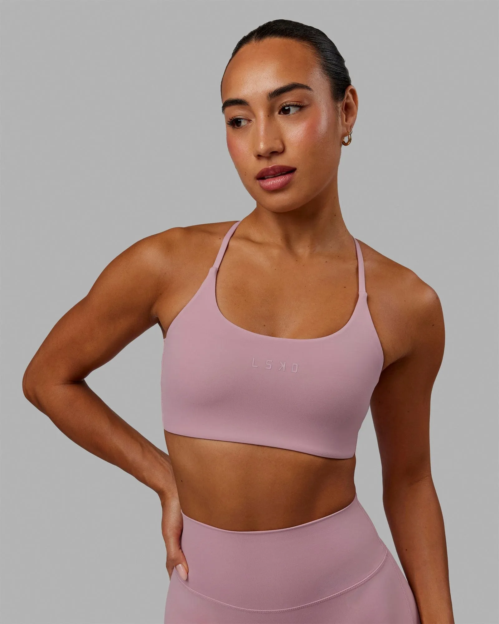 Twist Sports Bra - Cosmetic Pink sold by LSKD product image thumbnail 2