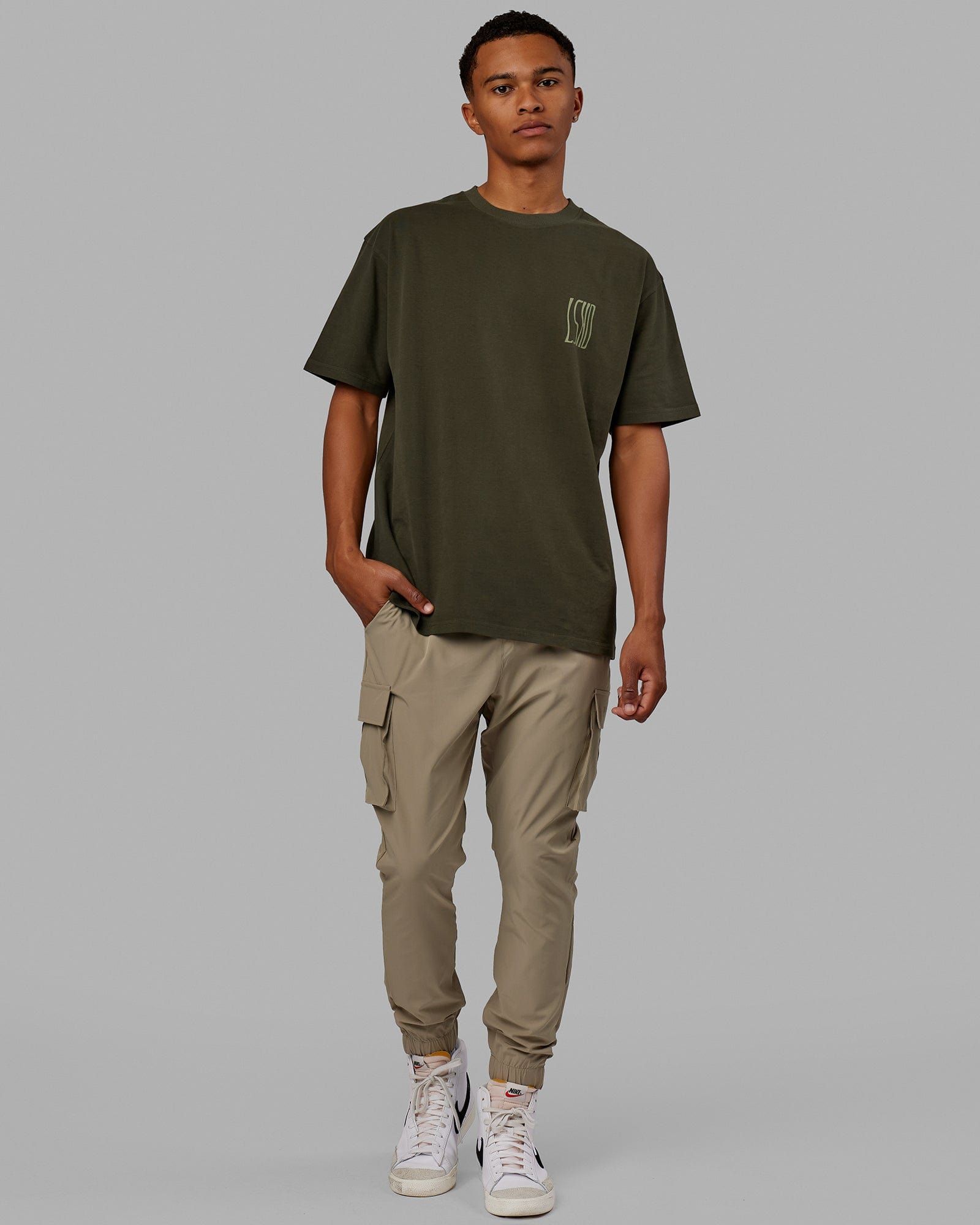 Wavy Heavyweight Tee Oversize - Forest Night sold by LSKD product image thumbnail 2