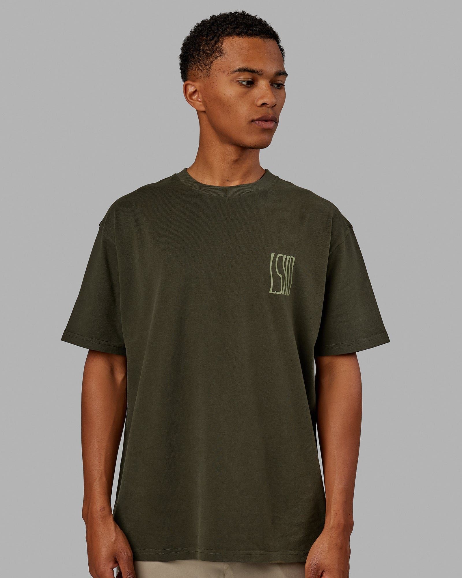 Wavy Heavyweight Tee Oversize - Forest Night sold by LSKD product image thumbnail 3