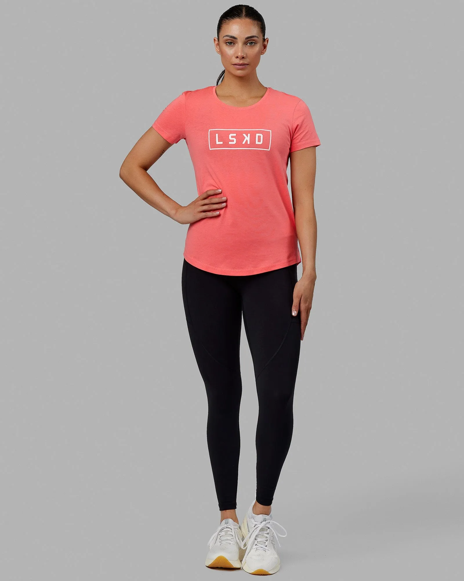 Luna Tee - Coral-White sold by LSKD product image thumbnail 2