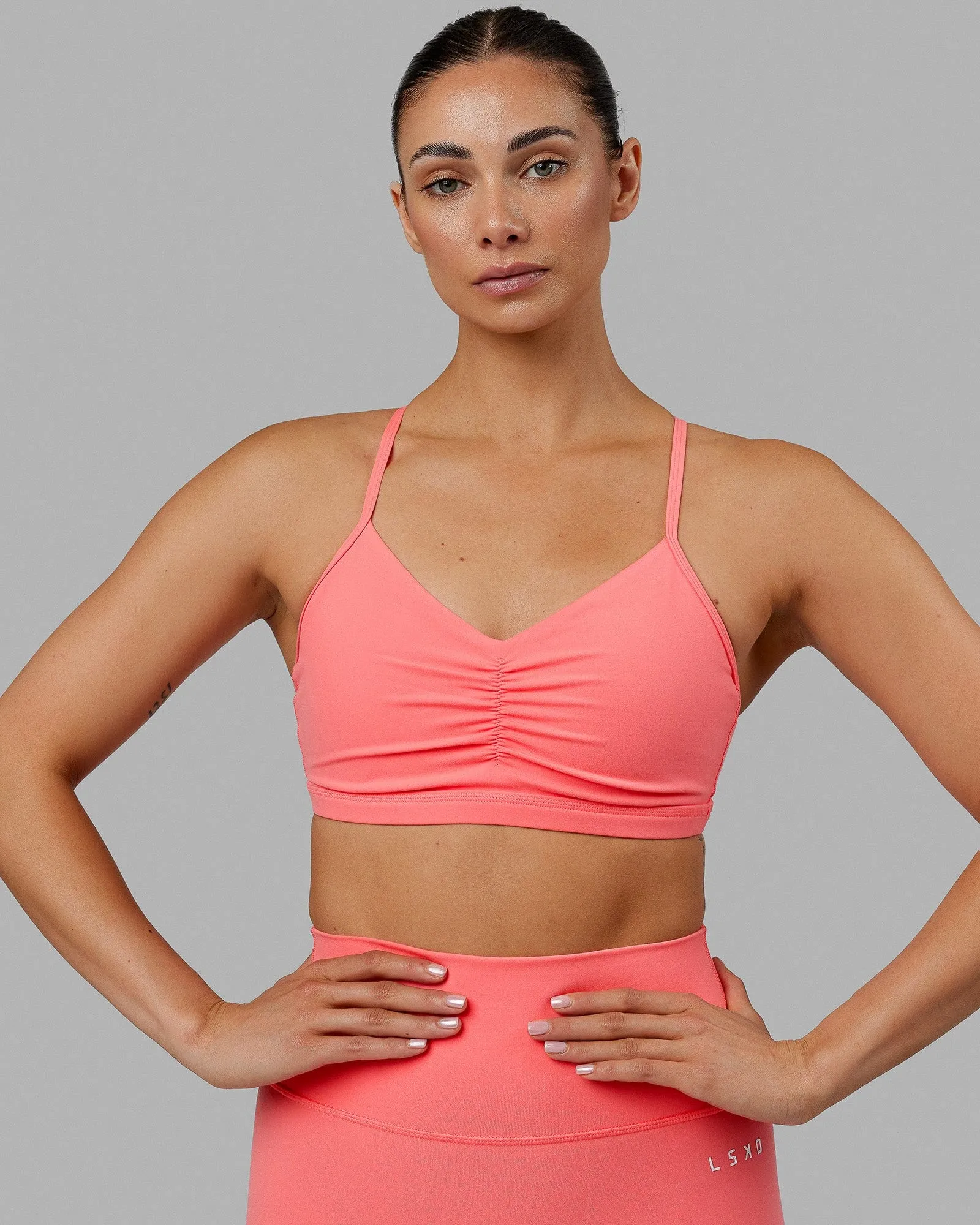 Fundamental Sports Bra - Coral sold by LSKD product image thumbnail 4