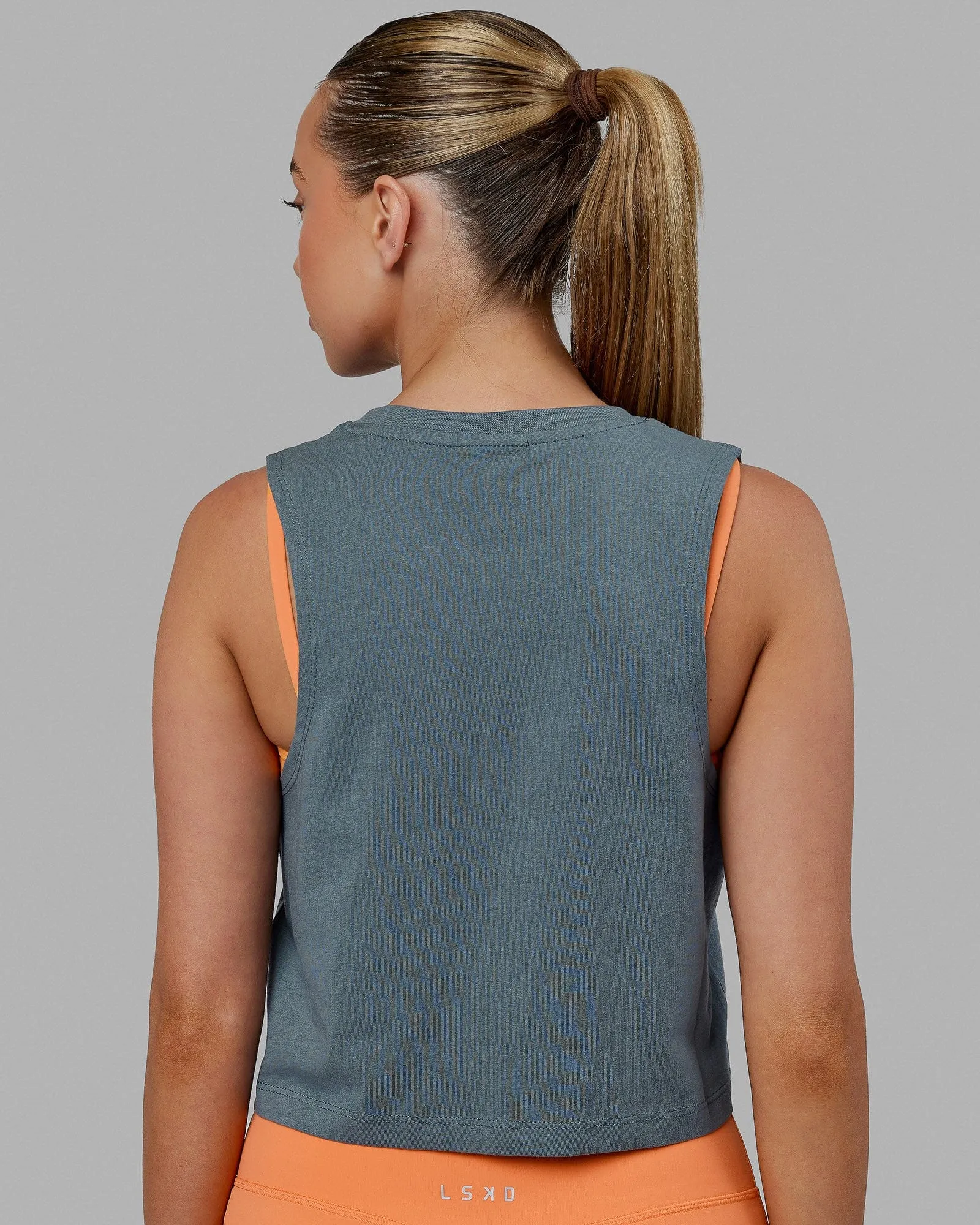 Agile FLXCotton Tank - Storm-Tangerine sold by LSKD product image thumbnail 4