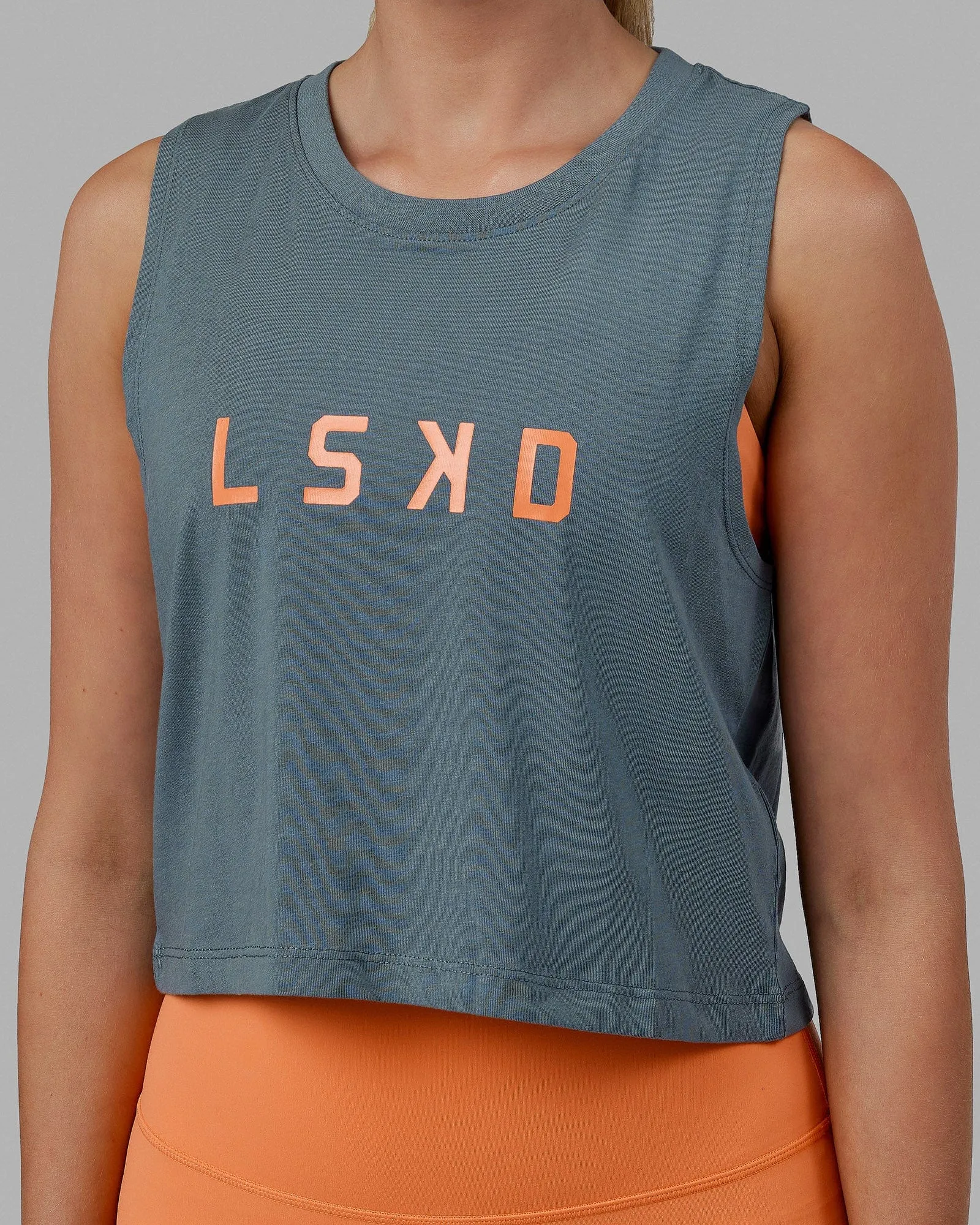 Agile FLXCotton Tank - Storm-Tangerine sold by LSKD product image thumbnail 5