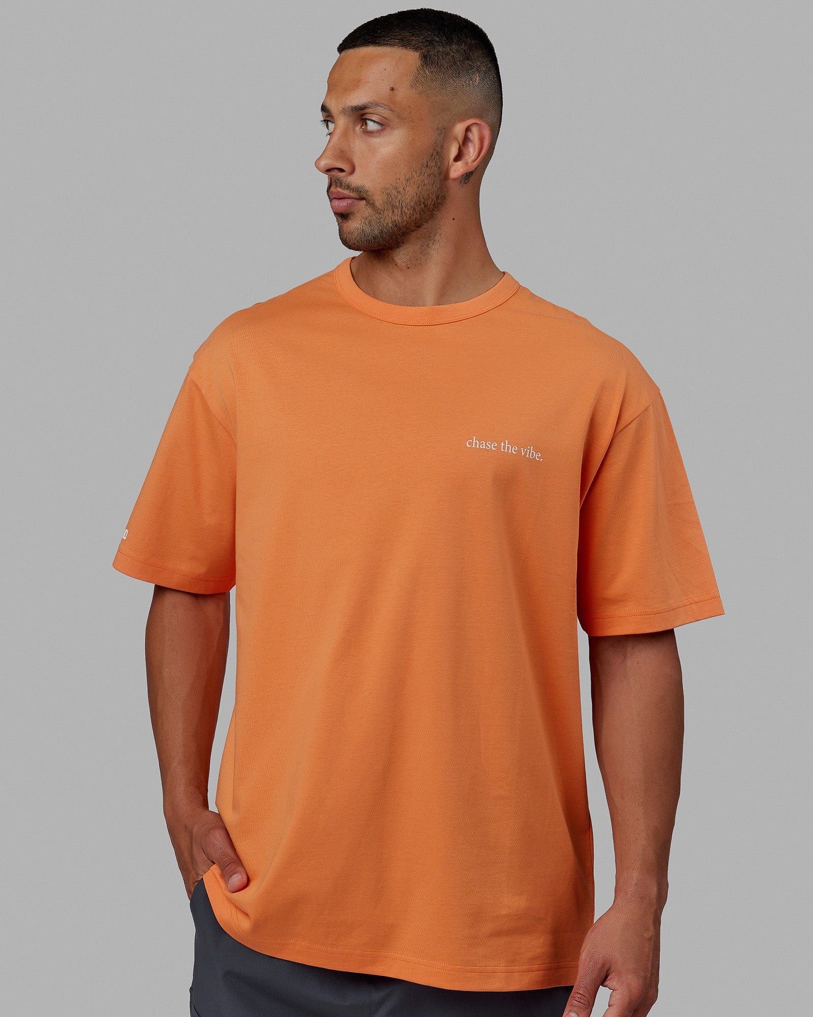 Unisex Taylor Tee Oversize - Tangerine sold by LSKD product image thumbnail 5