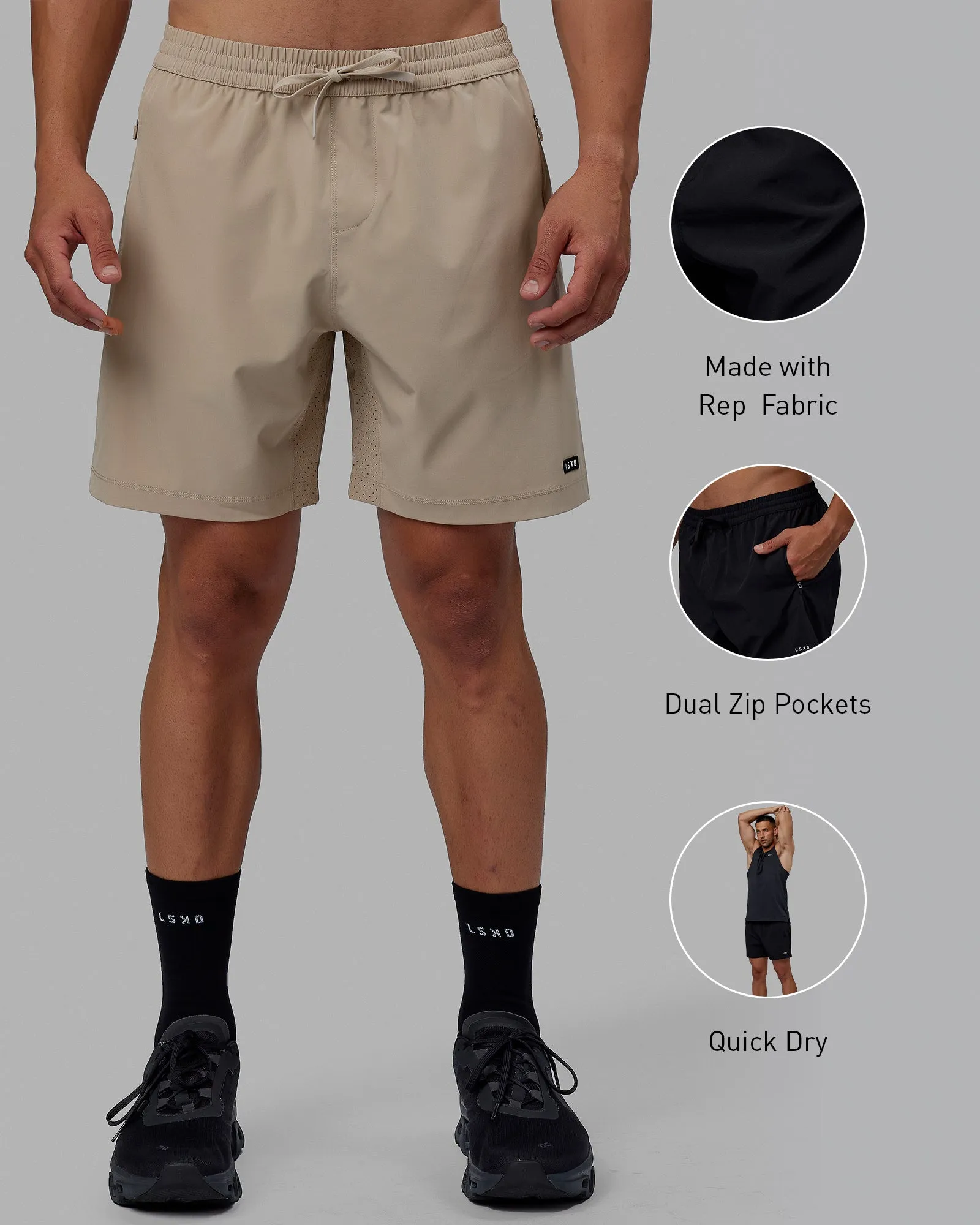 Rep 7'' Performance Short - Taupe sold by LSKD product image thumbnail 2