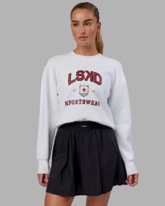 Sports Dept. Cropped Sweater - White sold by LSKD