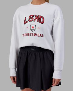 Sports Dept. Cropped Sweater - White sold by LSKD