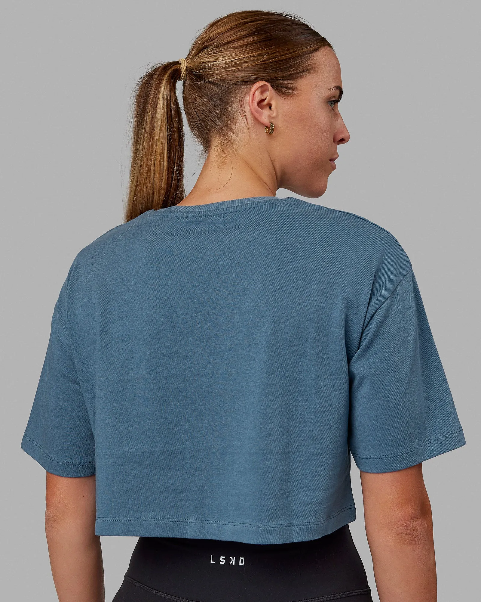 MVP Heavyweight Cropped Tee - Elemental Blue sold by LSKD product image thumbnail 3