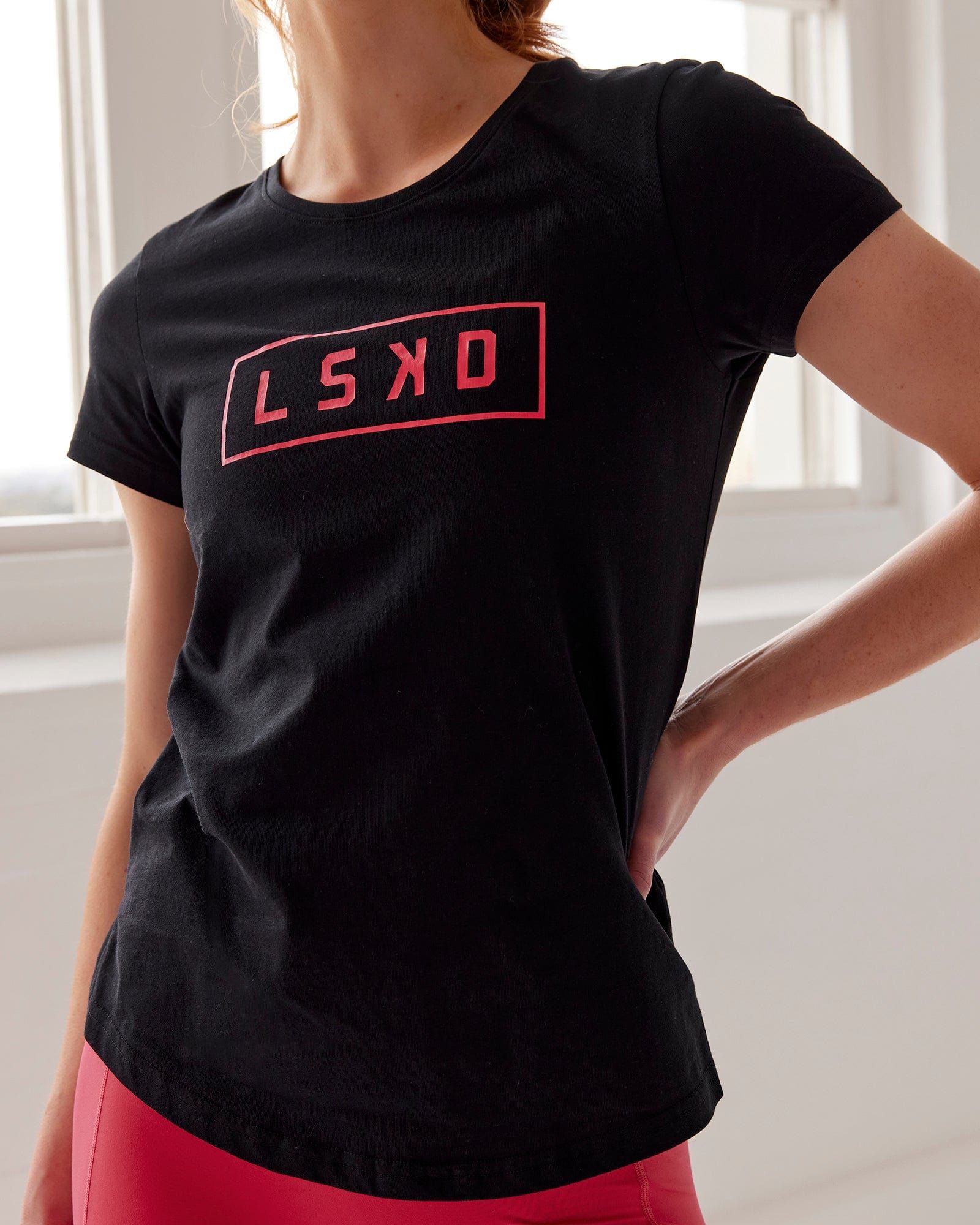 Luna Tee - Black-Raspberry sold by LSKD product image thumbnail 2