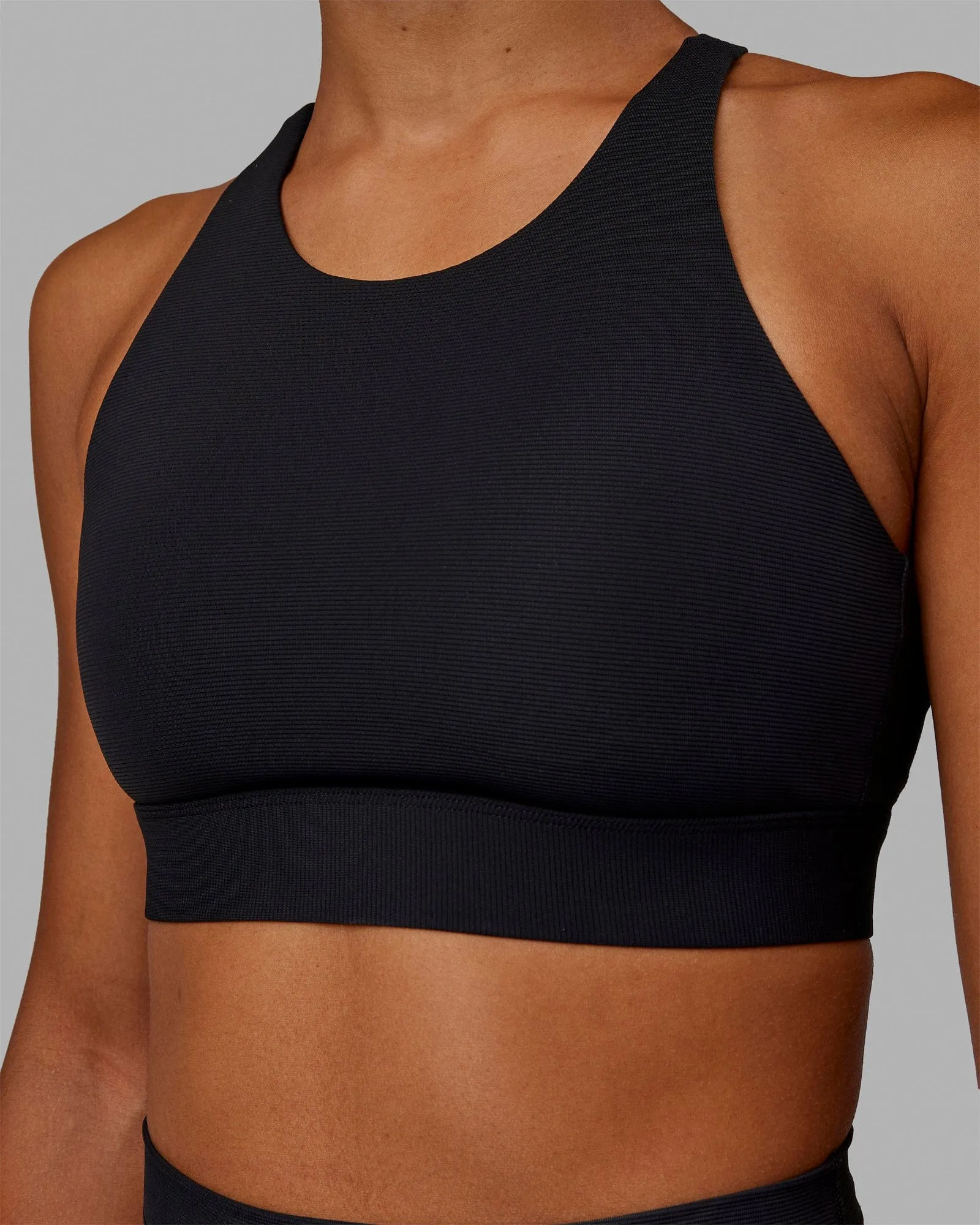 Resistance Ribbed Sports Bra - Black sold by LSKD product image thumbnail 4