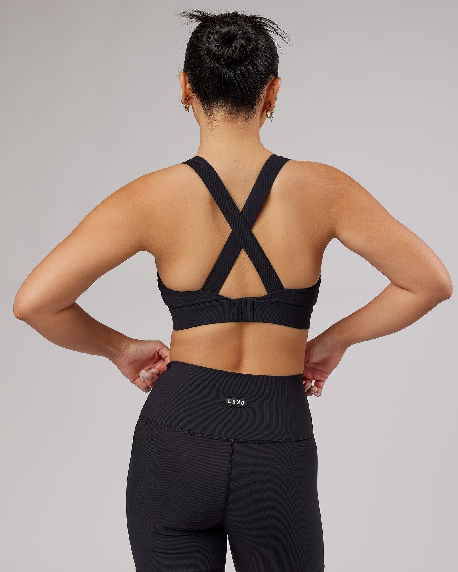 Balance Ribbed Sports Bra - Black sold by LSKD product image thumbnail 2