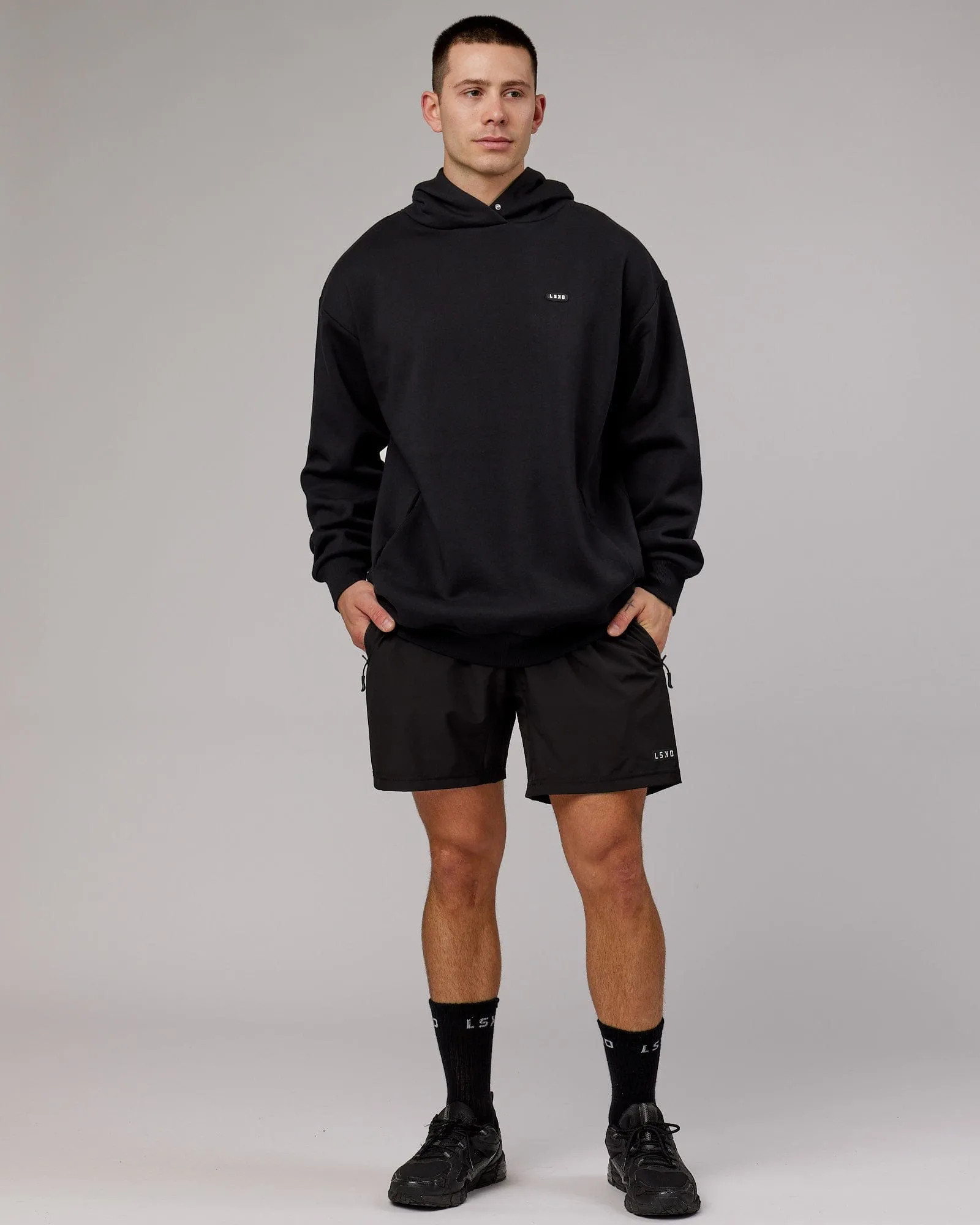 Unisex Capsule Hoodie Oversize - Black sold by LSKD product image thumbnail 4