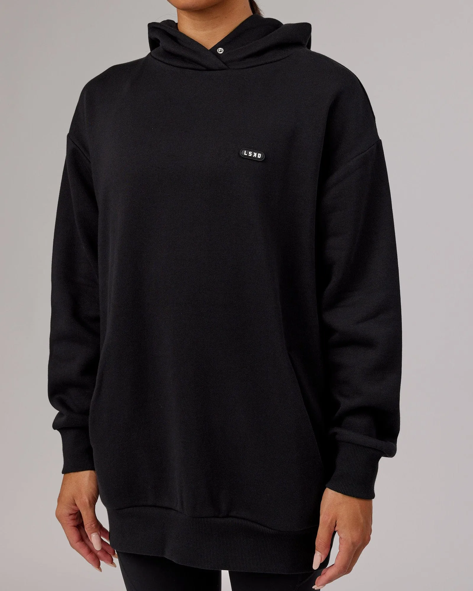 Unisex Capsule Hoodie Oversize - Black sold by LSKD product image thumbnail 2