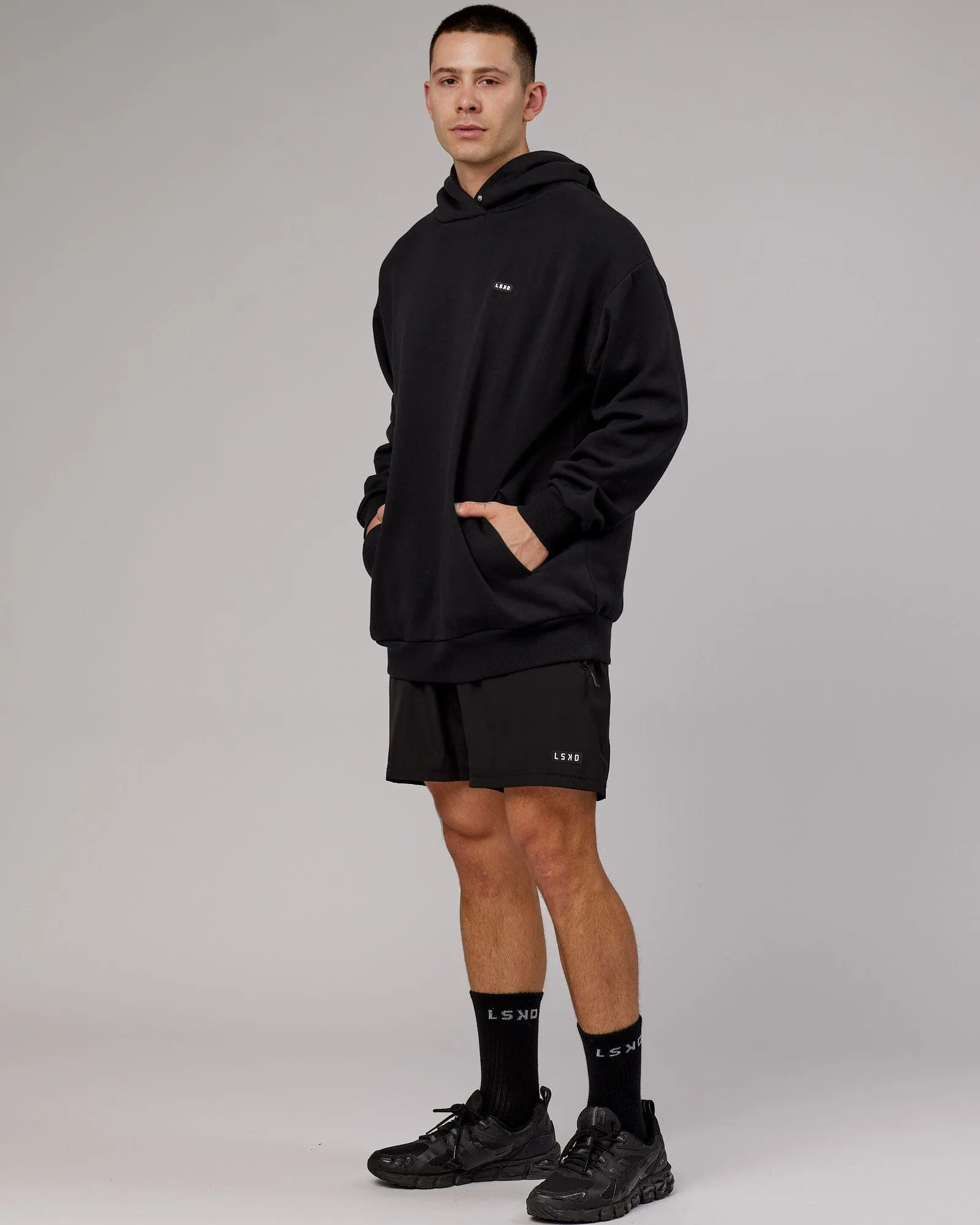 Unisex Capsule Hoodie Oversize - Black sold by LSKD product image thumbnail 5