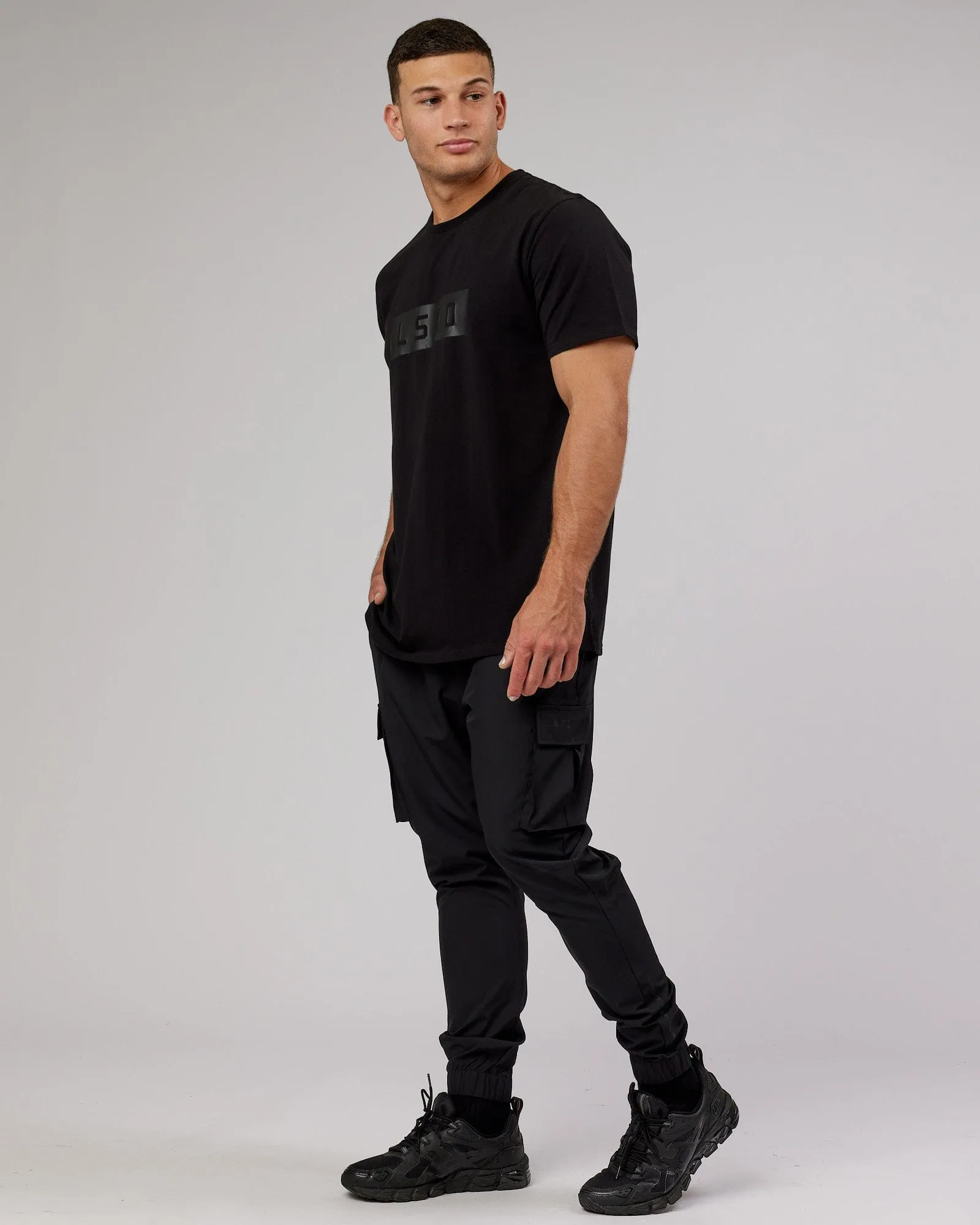 Energy Stretch Performance Cargo Joggers - Black sold by LSKD product image thumbnail 2