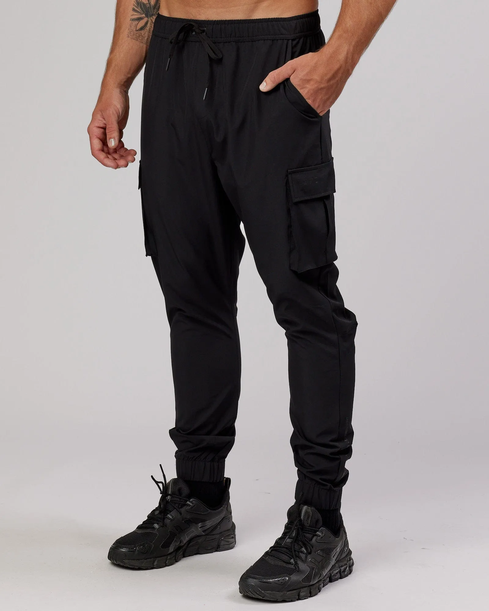 Energy Stretch Performance Cargo Joggers - Black sold by LSKD