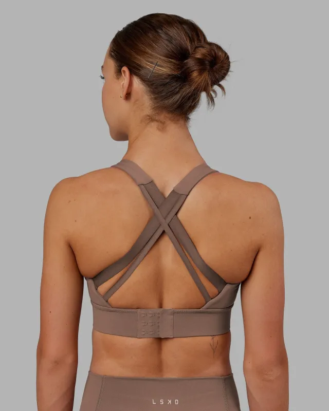 MVP 2.0 Sports Bra - Deep Taupe sold by LSKD