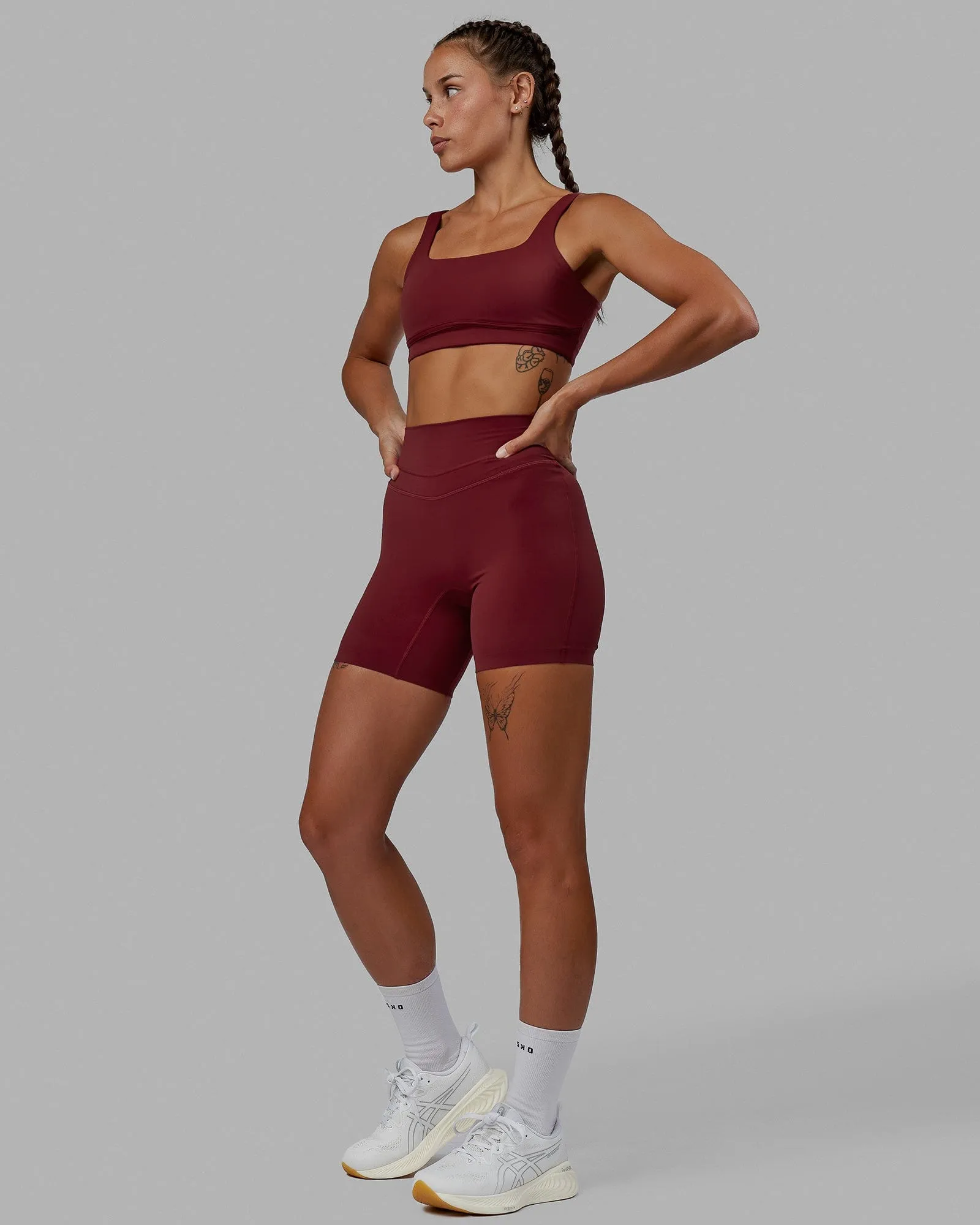 Elevation Sports Bra - Cranberry sold by LSKD product image thumbnail 5
