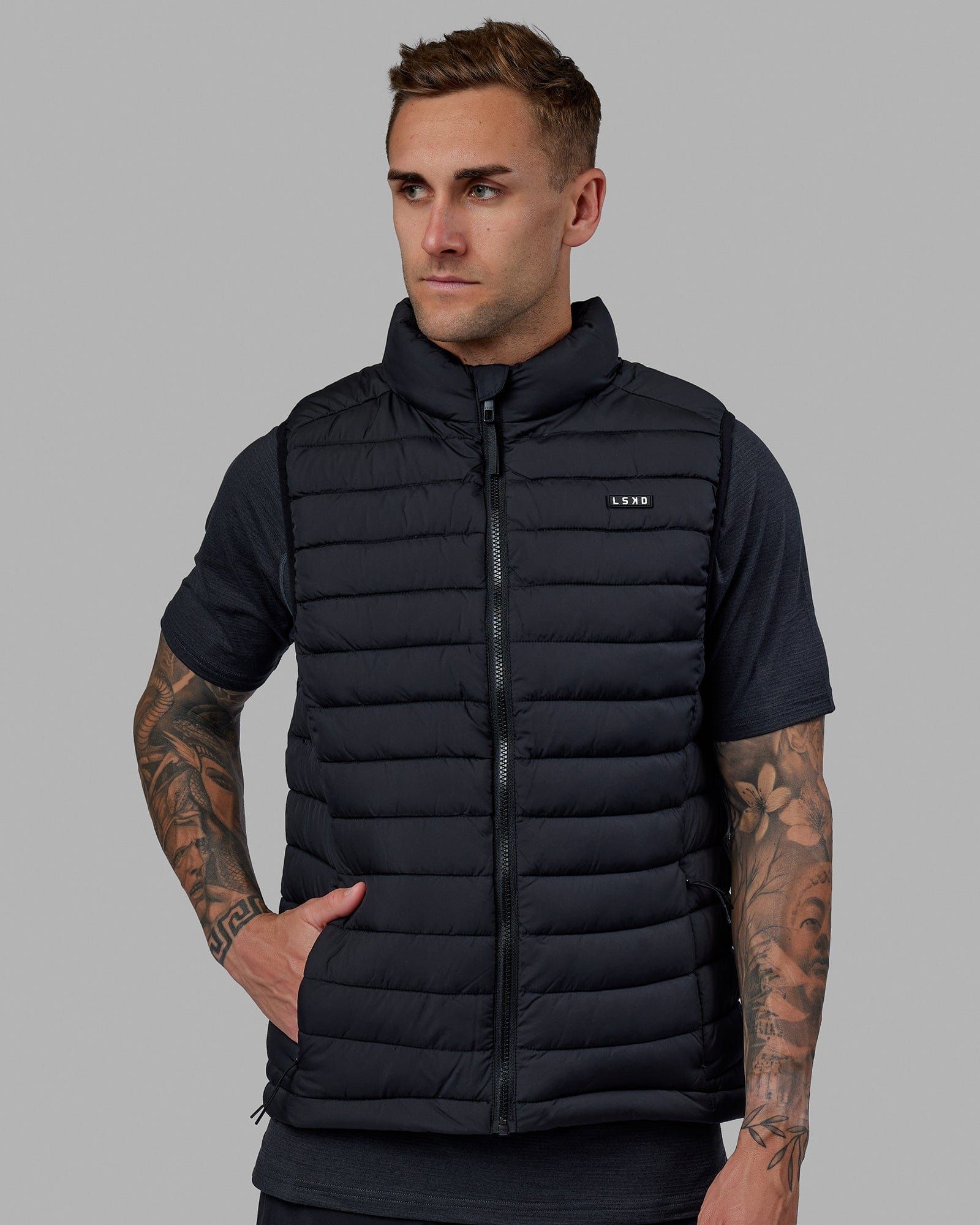 All Day Puffer Vest - Black sold by LSKD product image thumbnail 3
