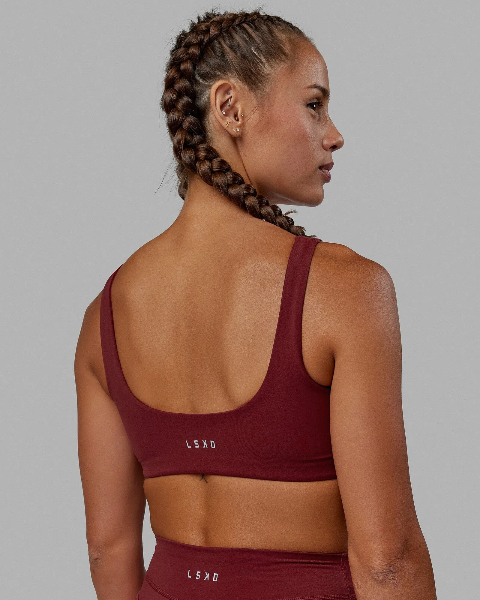 Elevation Sports Bra - Cranberry sold by LSKD product image thumbnail 2