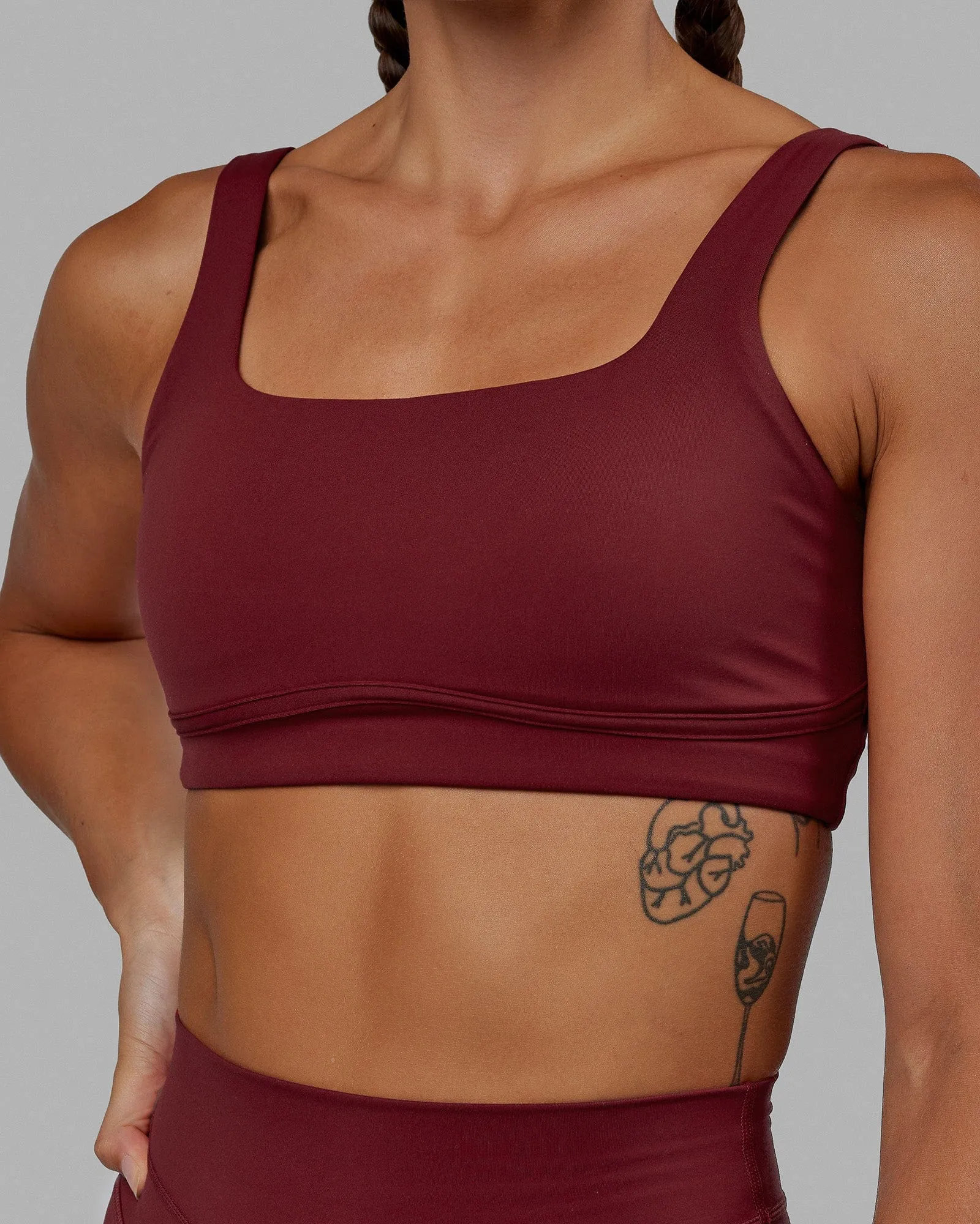 Elevation Sports Bra - Cranberry sold by LSKD