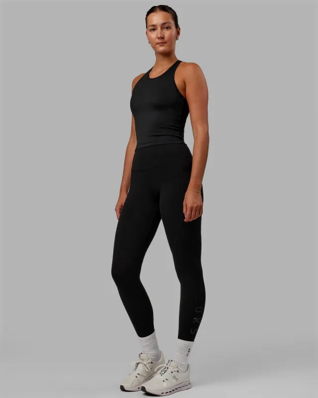 Flow Performance Tank With Shelf Bra - Black sold by LSKD