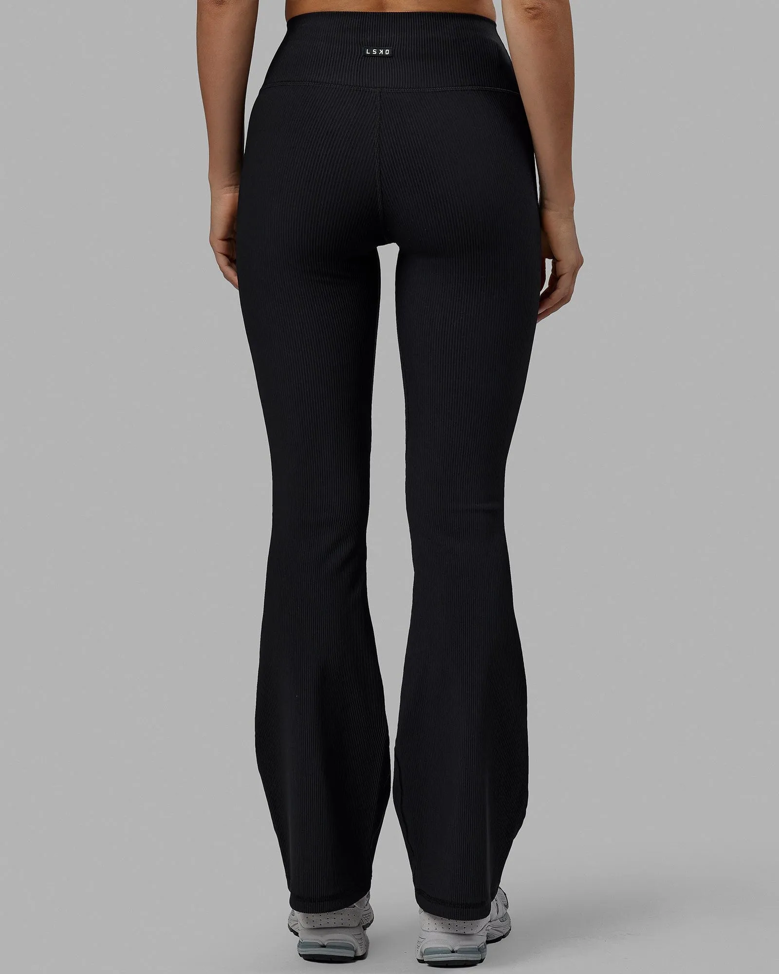 Everyday Ribbed Flare Tights - Black sold by LSKD product image thumbnail 4