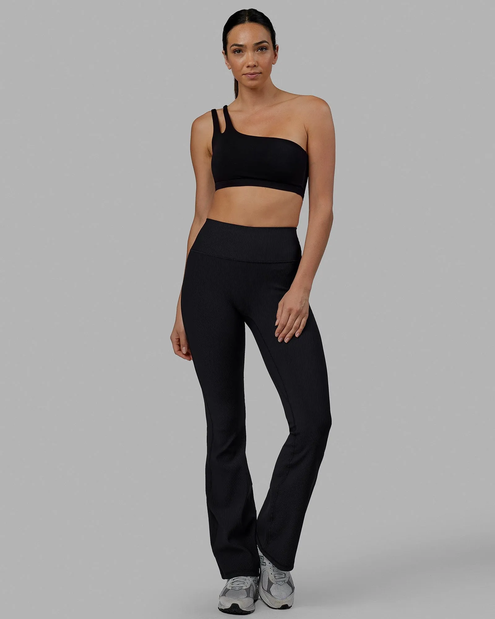 Everyday Ribbed Flare Tights - Black sold by LSKD product image thumbnail 2
