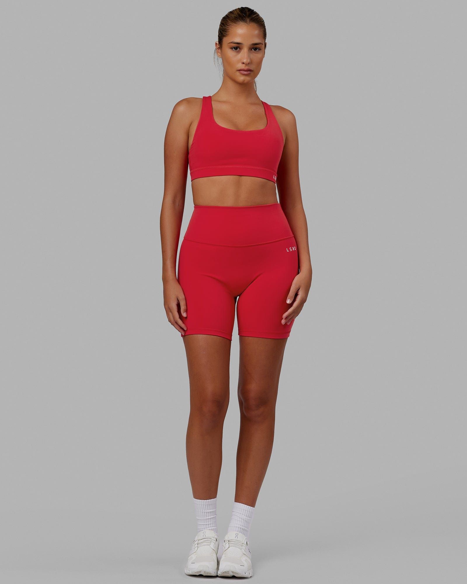 Base 2.0 Mid Short Tights - Scarlet sold by LSKD product image thumbnail 4