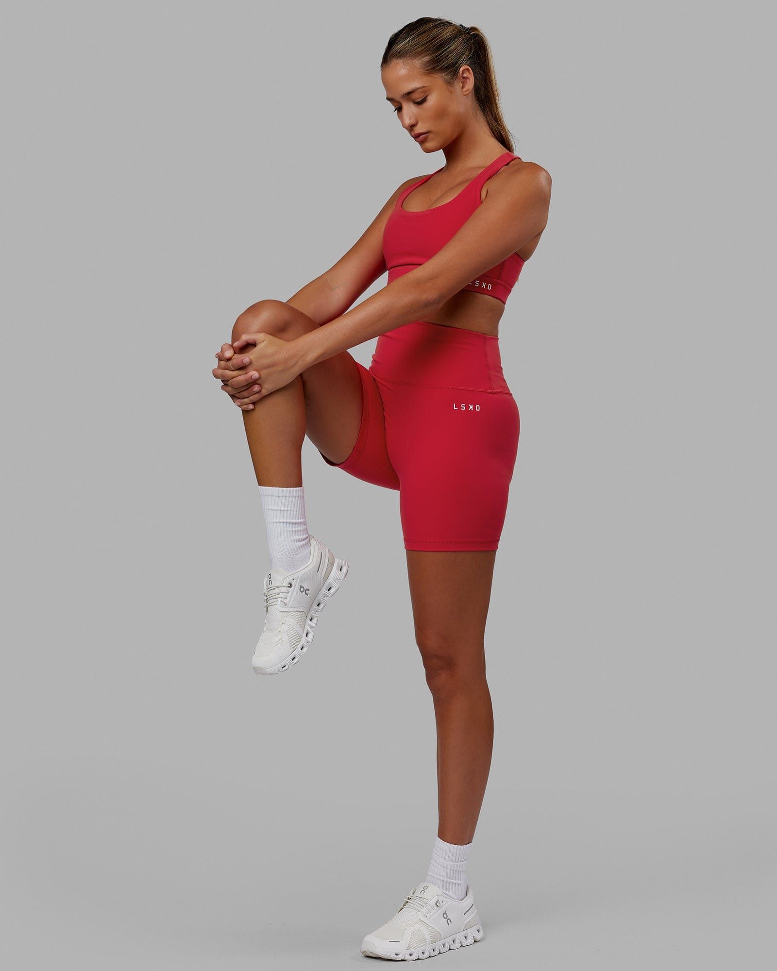 Base 2.0 Mid Short Tights - Scarlet sold by LSKD product image thumbnail 2