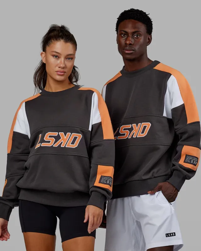 Unisex Slam Sweater Oversize - Asphalt-Tangerine sold by LSKD