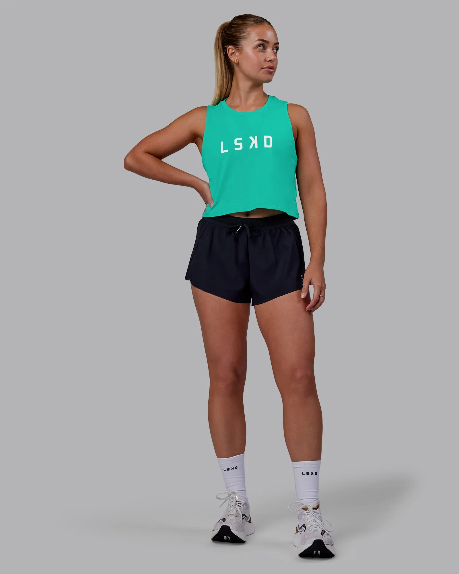 Agile FLXCotton Tank - Atlantis-White sold by LSKD product image thumbnail 5