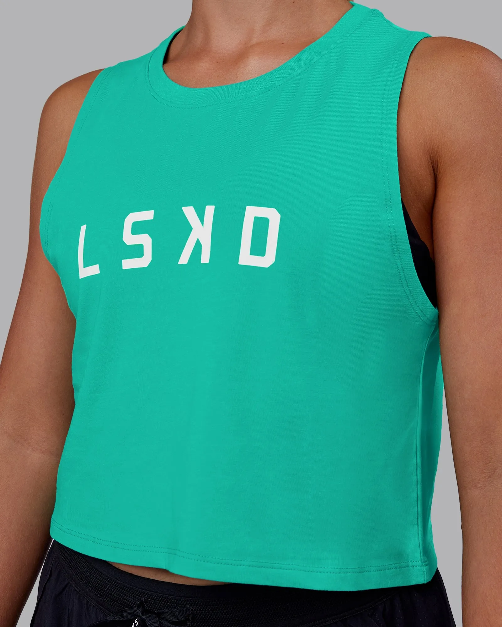 Agile FLXCotton Tank - Atlantis-White sold by LSKD product image thumbnail 4