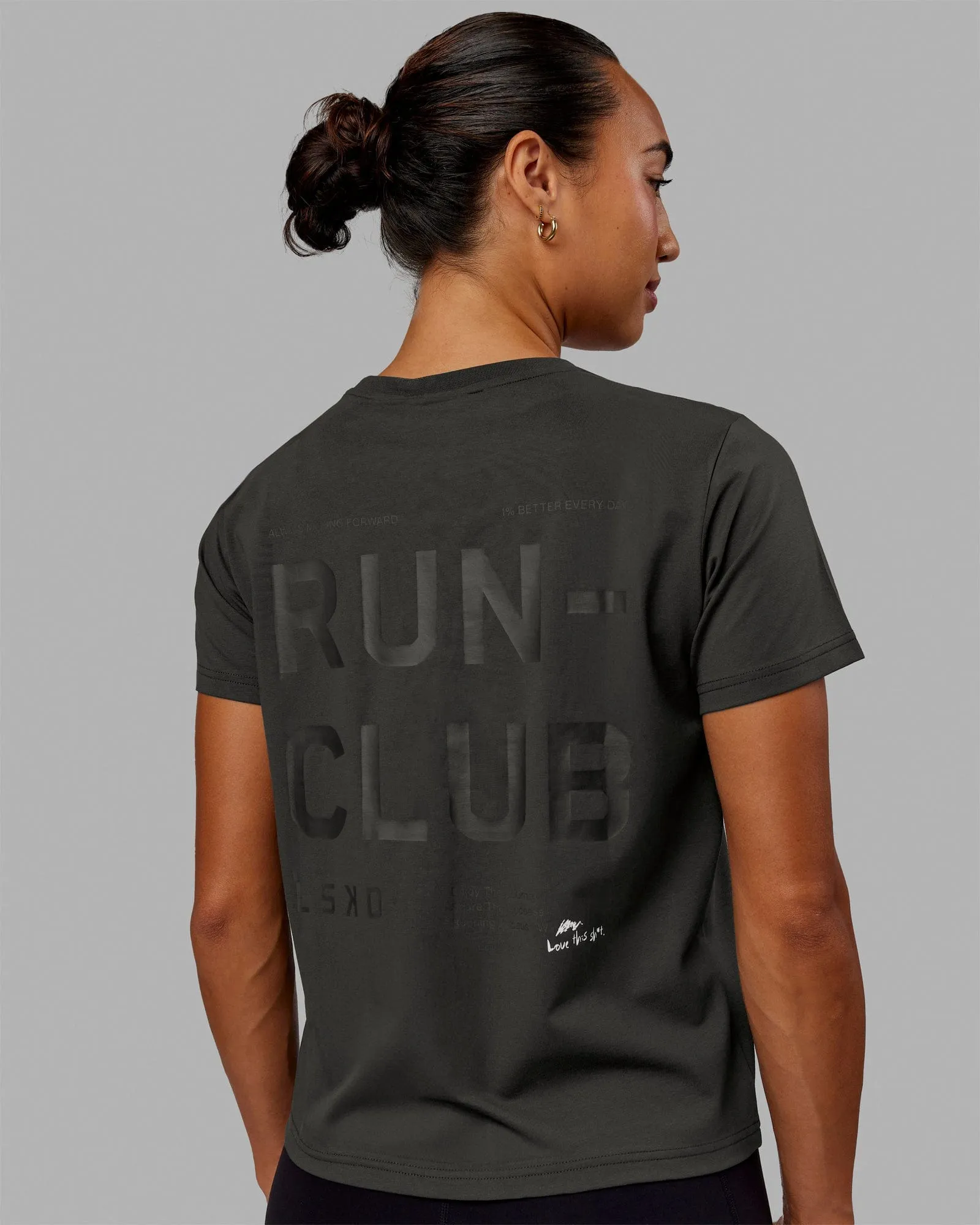 Love The Run FLXCotton Tee - Pirate Black-Black sold by LSKD