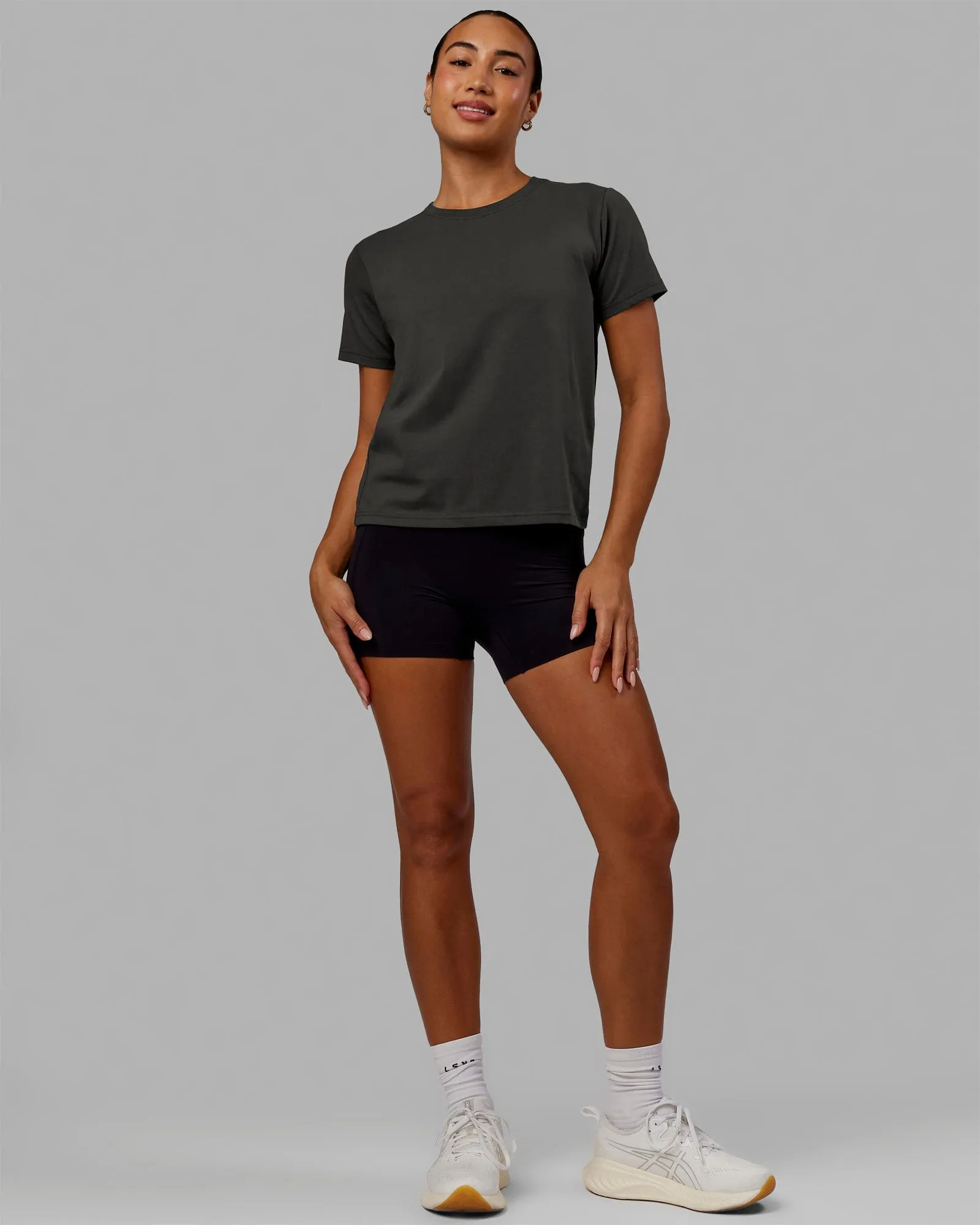 Love The Run FLXCotton Tee - Pirate Black-Black sold by LSKD product image thumbnail 5