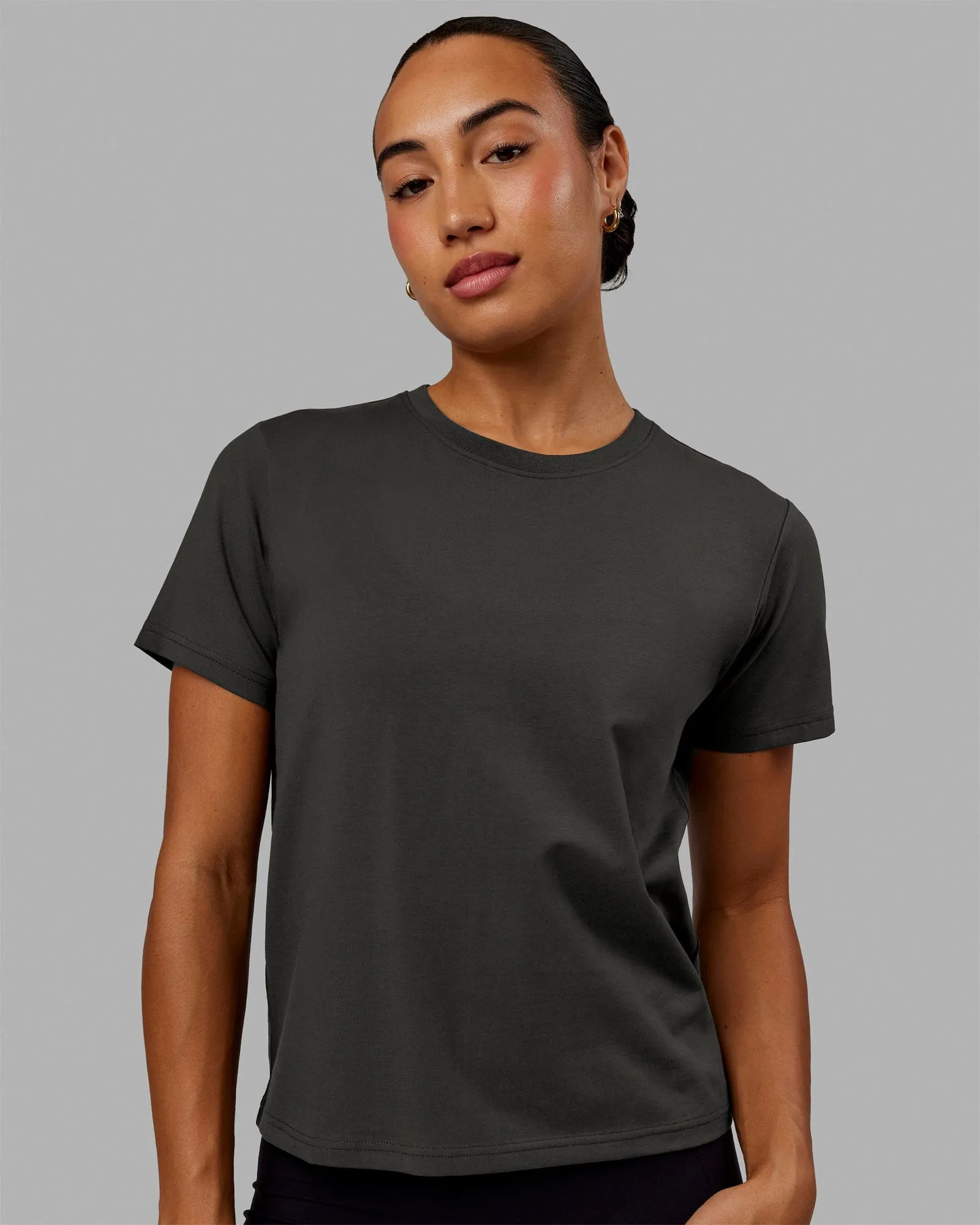Love The Run FLXCotton Tee - Pirate Black-Black sold by LSKD product image thumbnail 3