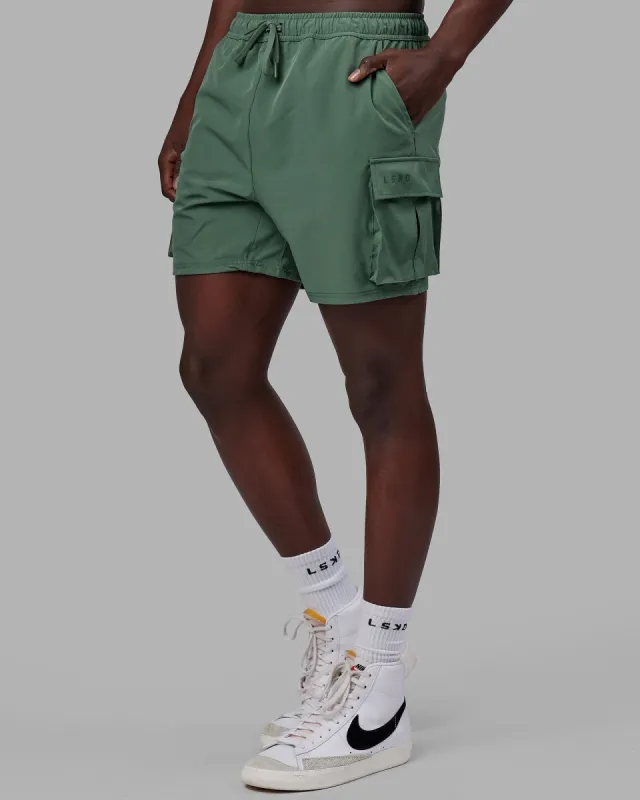 Energy Stretch 6" Performance Cargo Shorts - Dark Forest sold by LSKD